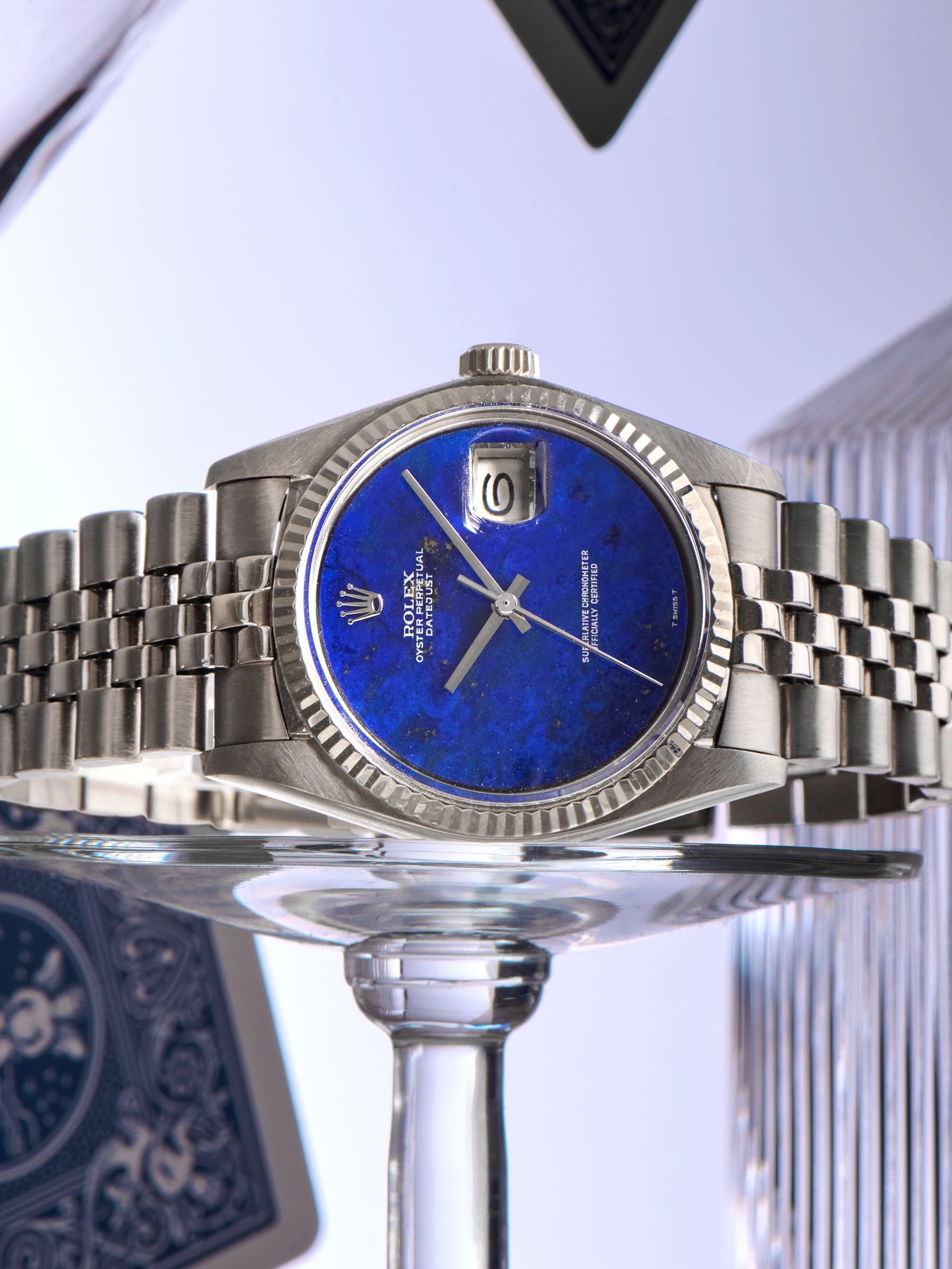 1978 Rolex Datejust 18K WG (Ref. 1601) Lapis Lazuli Stone Dial