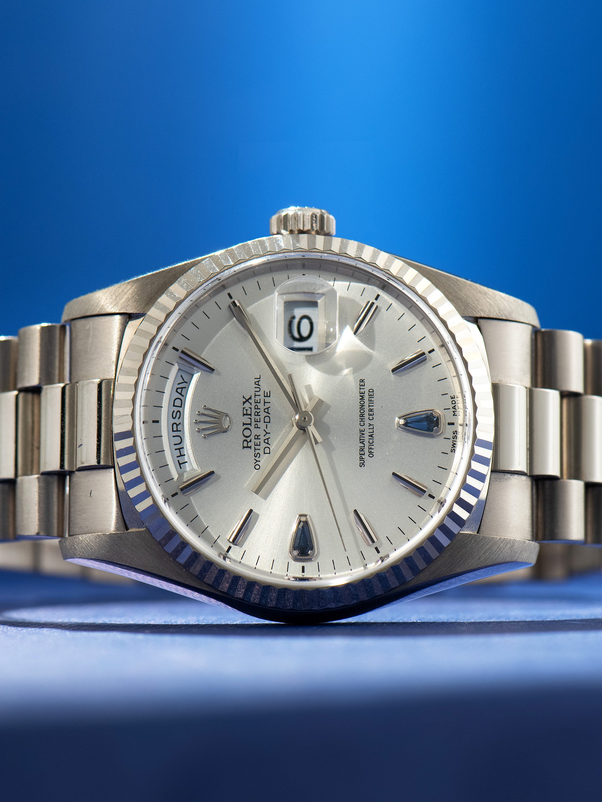 1999 Rolex Day-Date 18K WG (Ref. 18239) Sapphire 