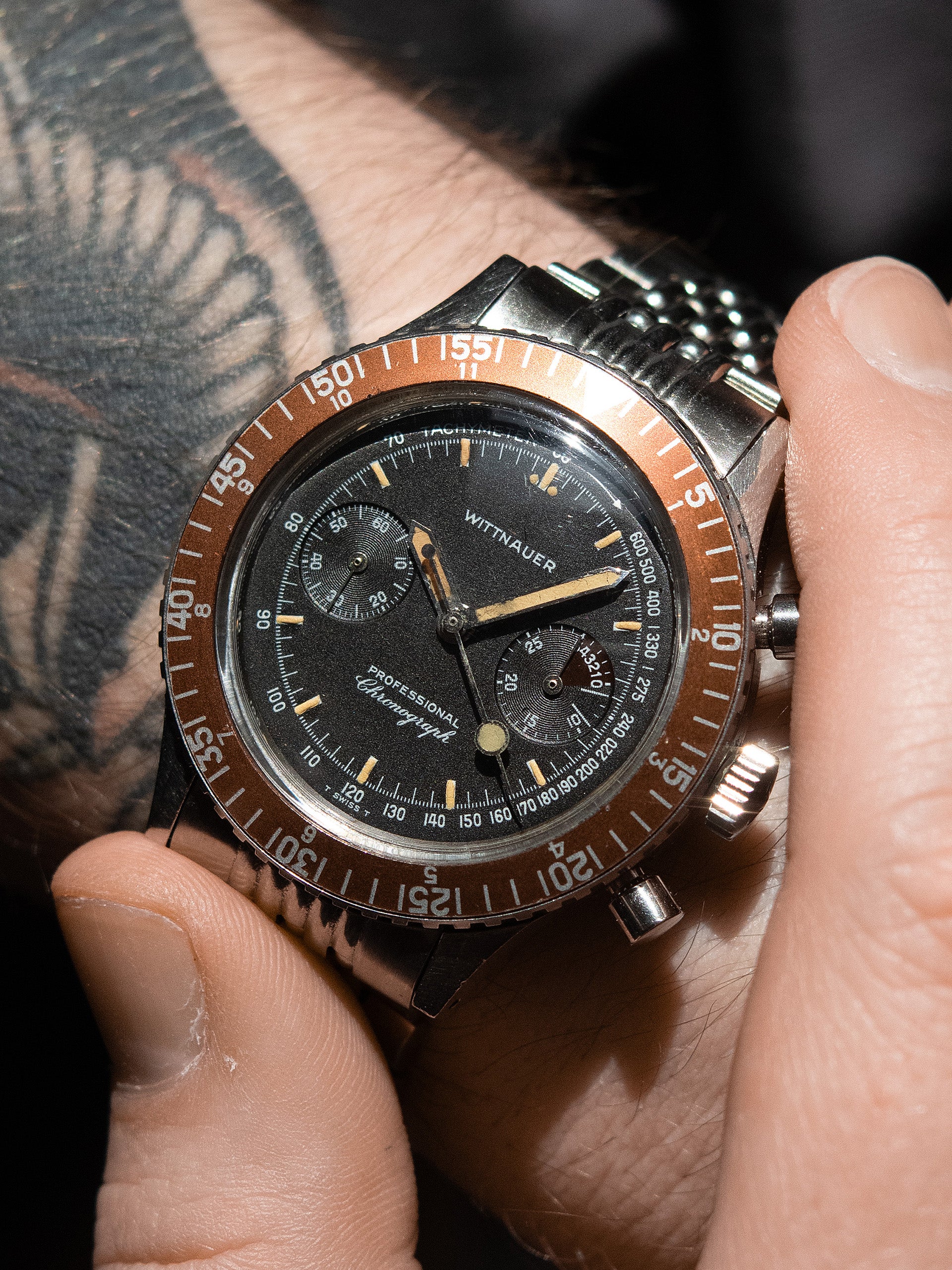 a*n様 Wittnauer 7004B jumbo size クロノグラフ　ラ 1960s Wittnauer Professional Chronograph (Ref. 7004) 