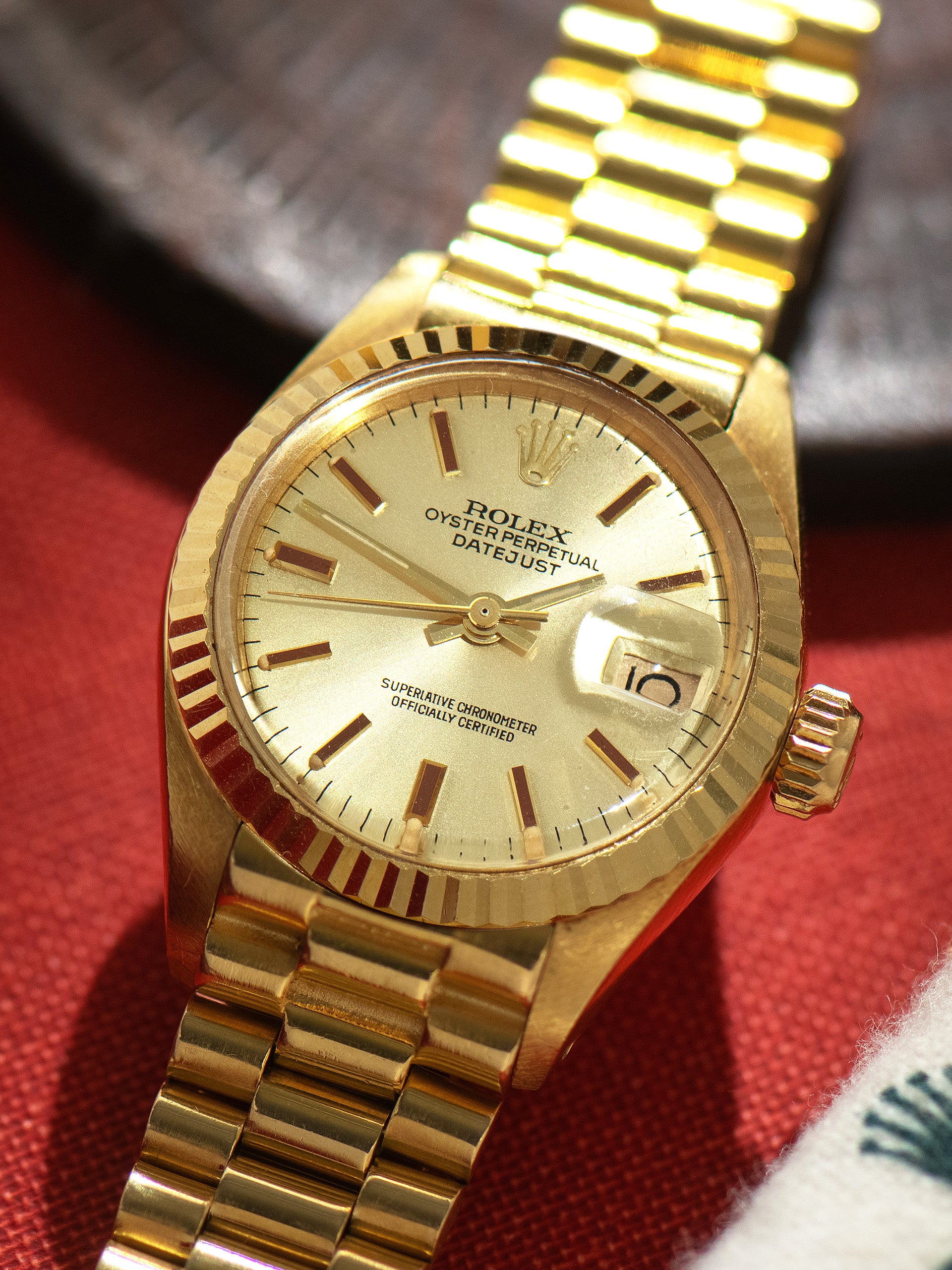 Unpolished* 1974 Rolex Ladies Datejust 18K YG (Ref. 6917) Champagne 