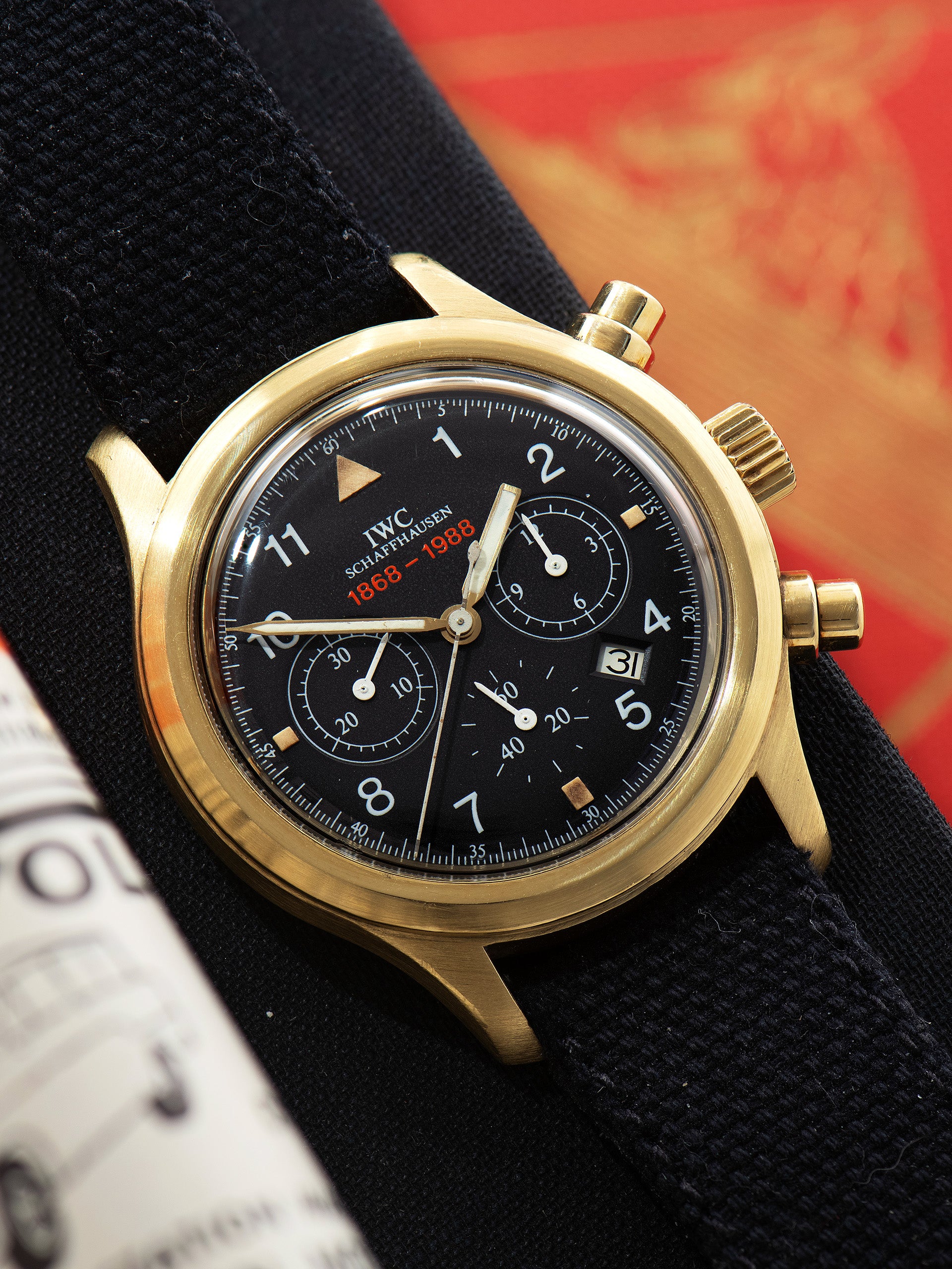 Iwc 3741 Fliegerchronograph 1988 IWC Quartz Fliegerchronograph 18K