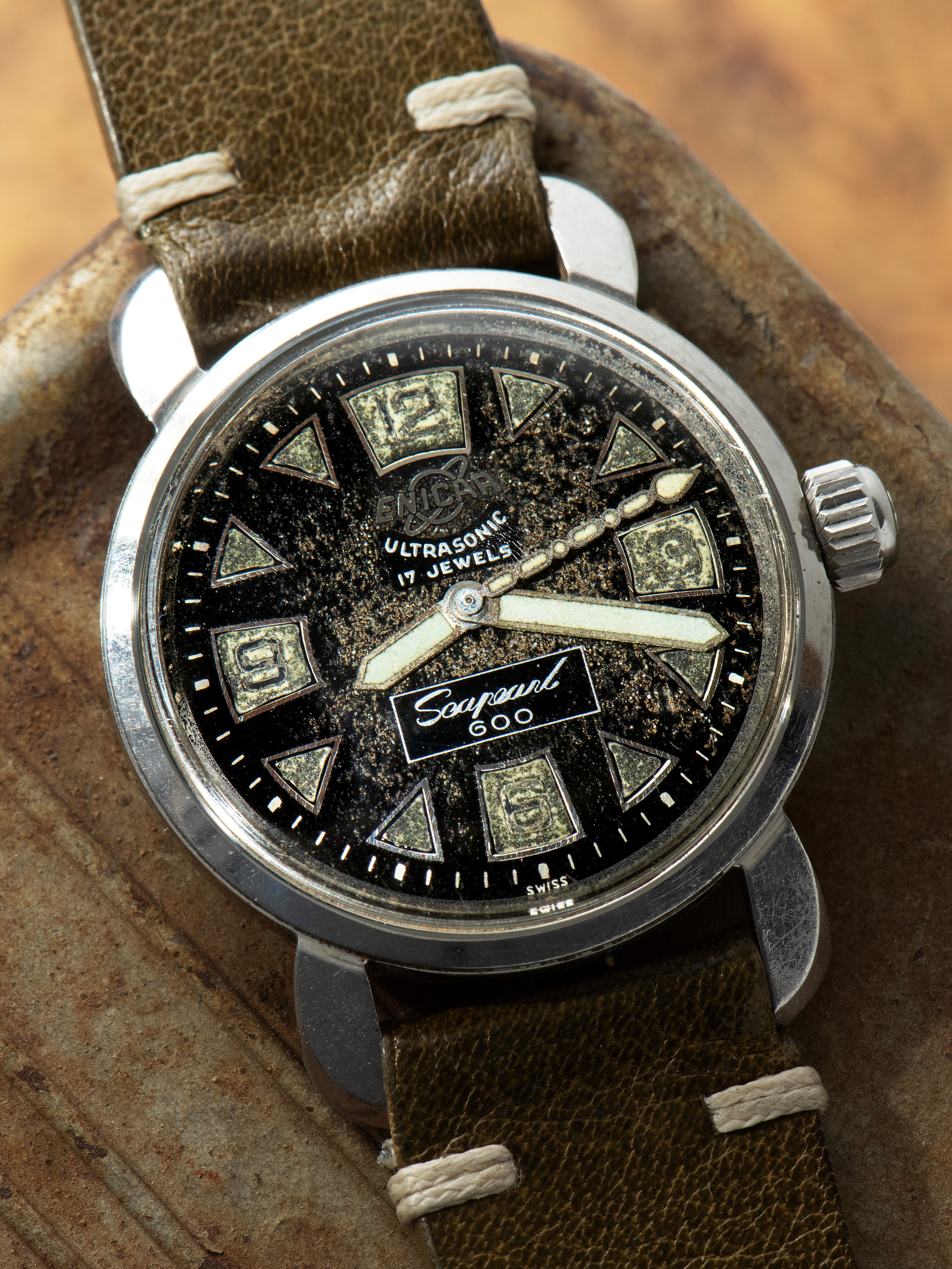 Tropical 1950s Enicar Seapearl 600 (Ref. 100/61)