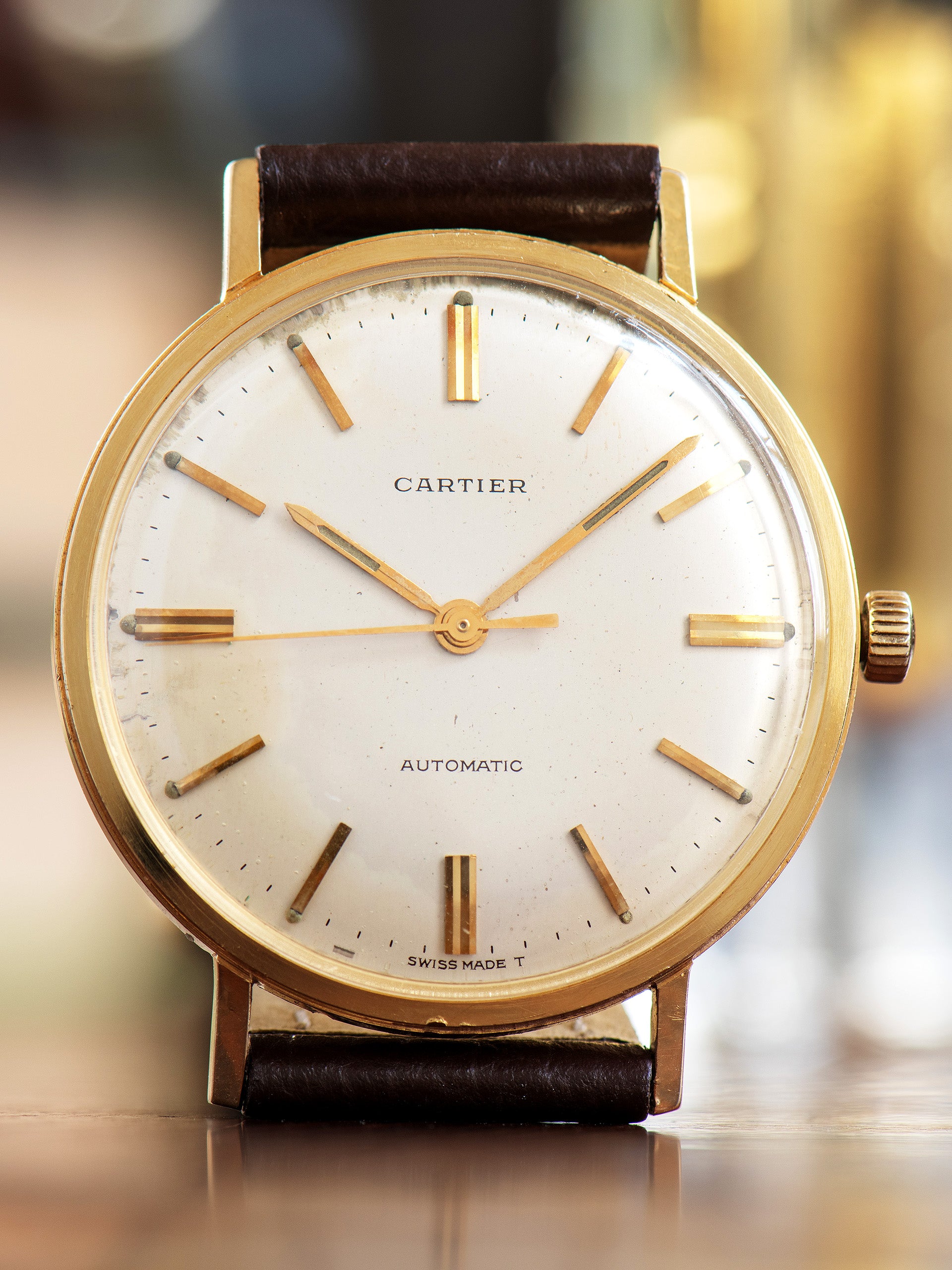 gold dress watches for men 1960s Cartier Dress Watch 18K YG (Ref. 252) Cal. 2520