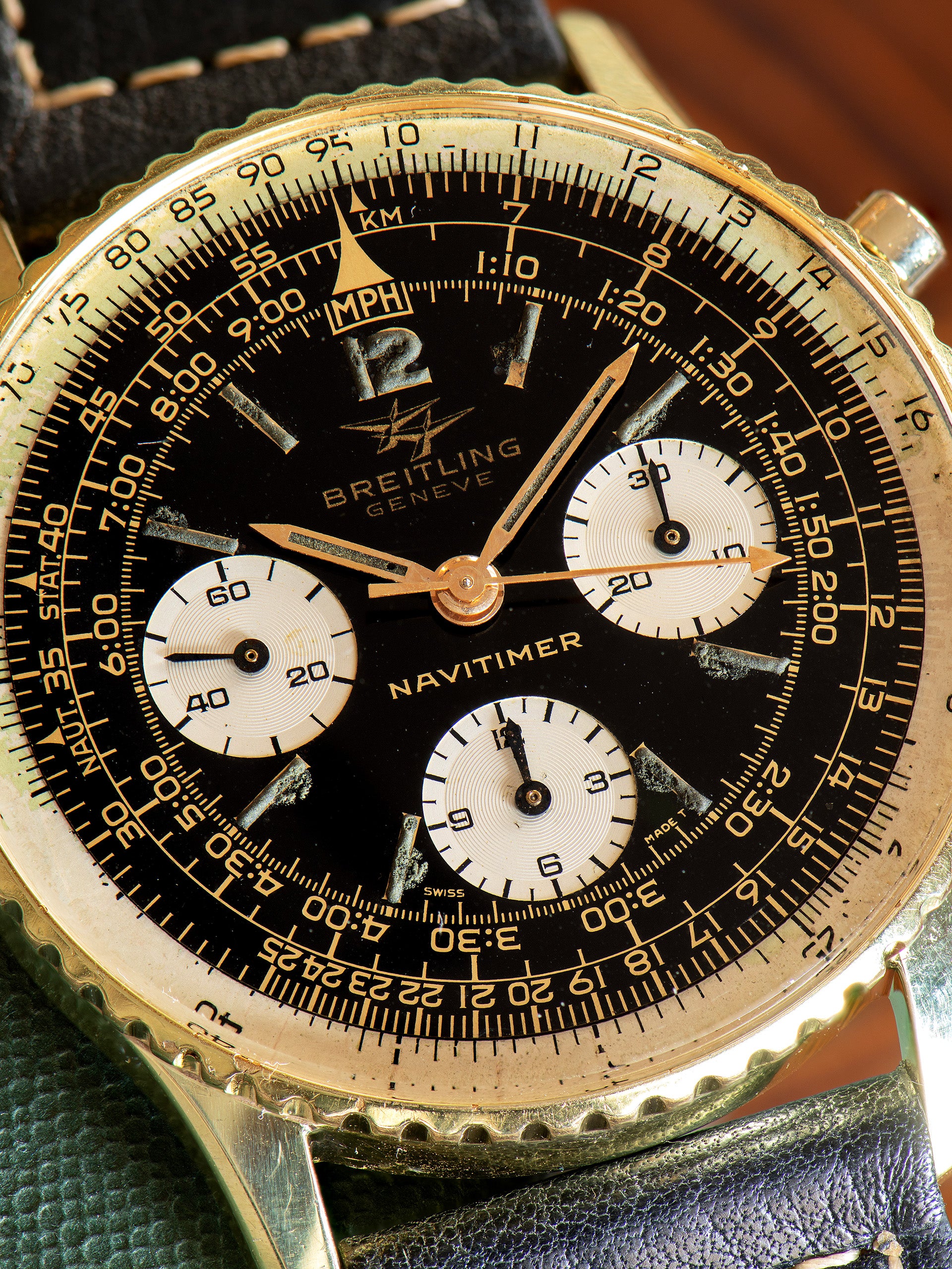 1965 Breitling Navitimer Gold Cap Ref 806 Twin Jets Gilt Dial 1965 Breitling Navitimer Gold Cap Ref 806 Twin Jets Gilt Dial