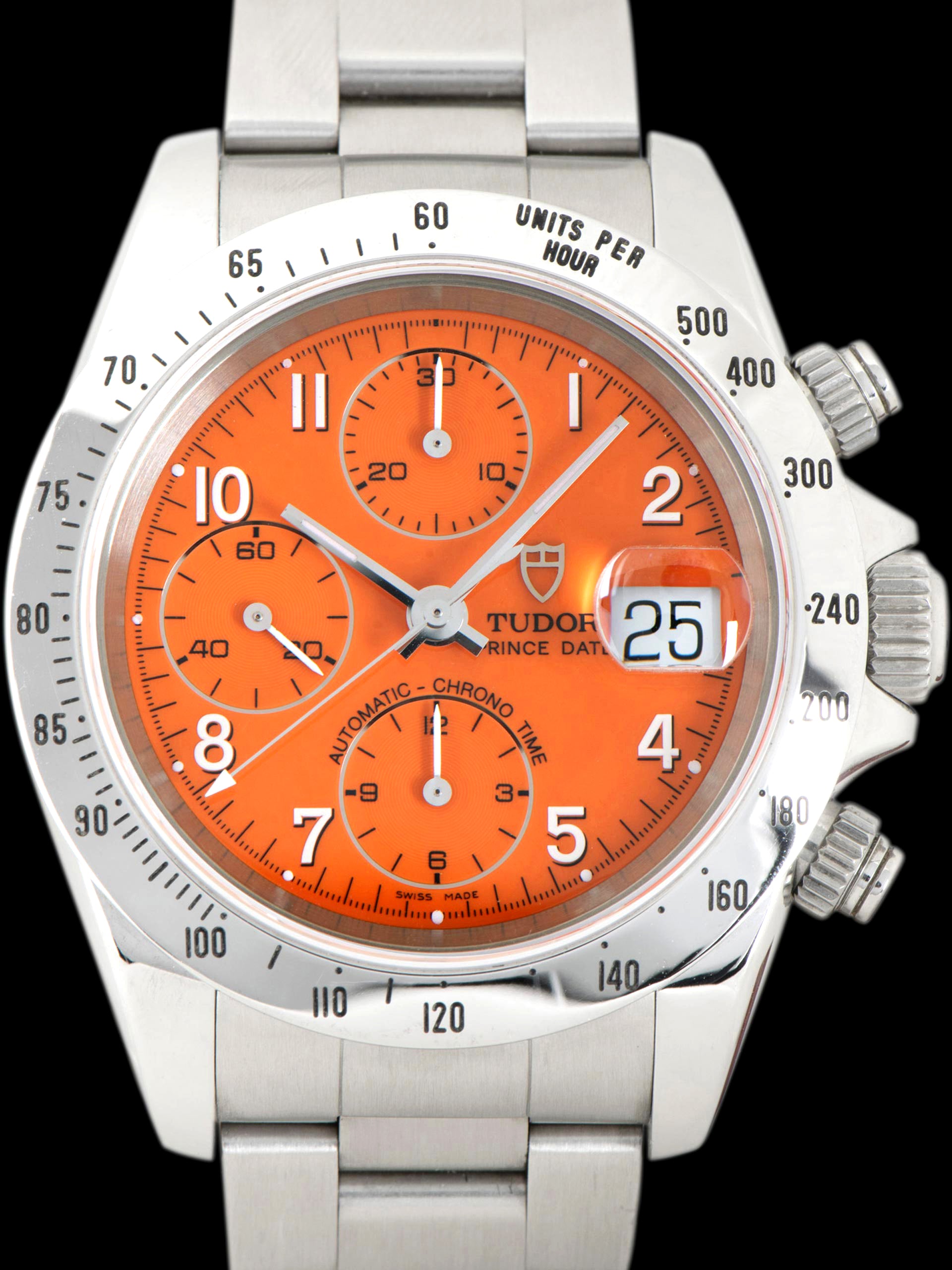 *Like New* 2004 Tudor Prince Date Chronograph (Ref. 79280P) "Orange Crush" Dial W/ Papers & Accessories