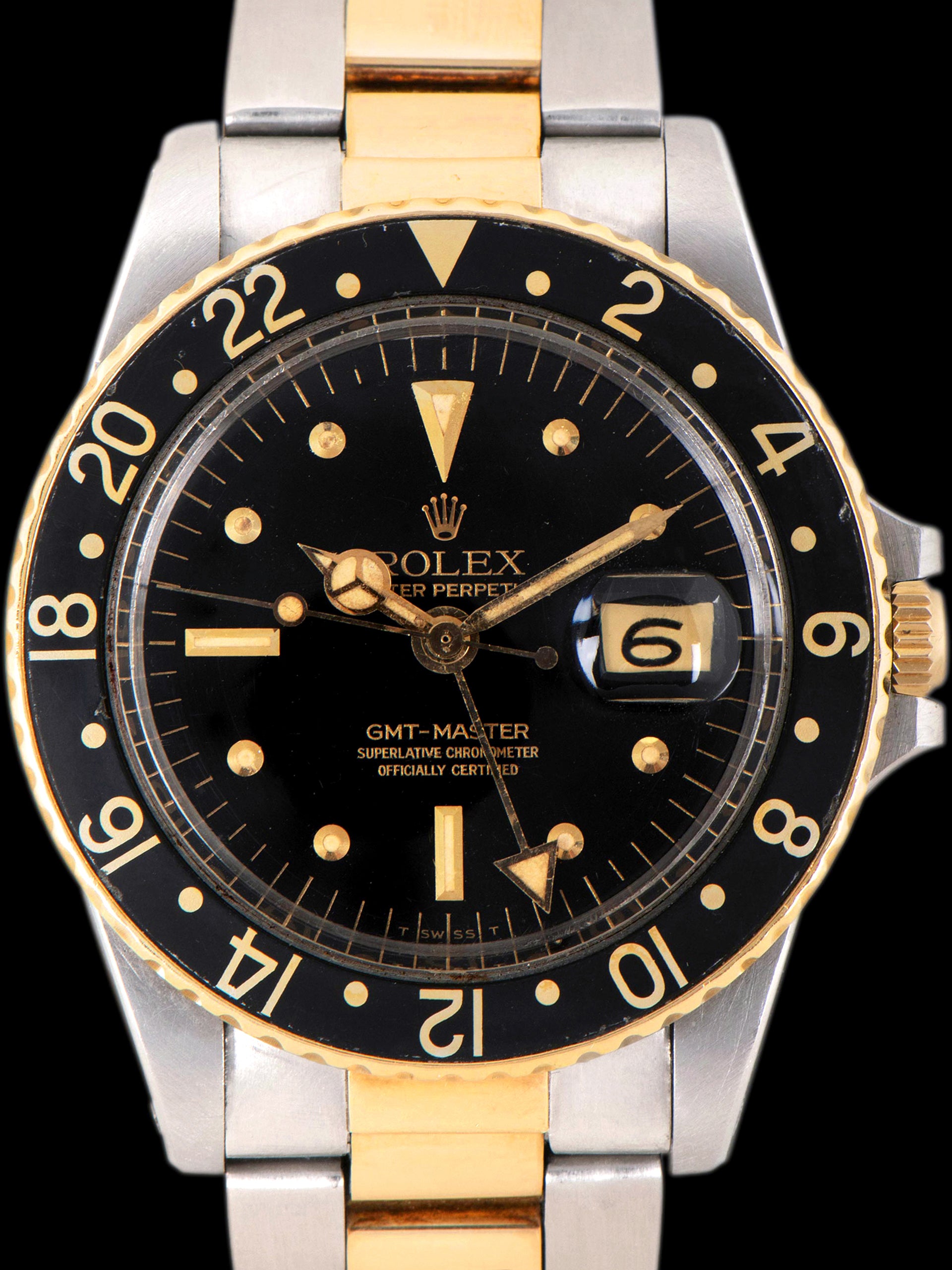 1976 Rolex Two-Tone GMT-Master 1675) Black Dial