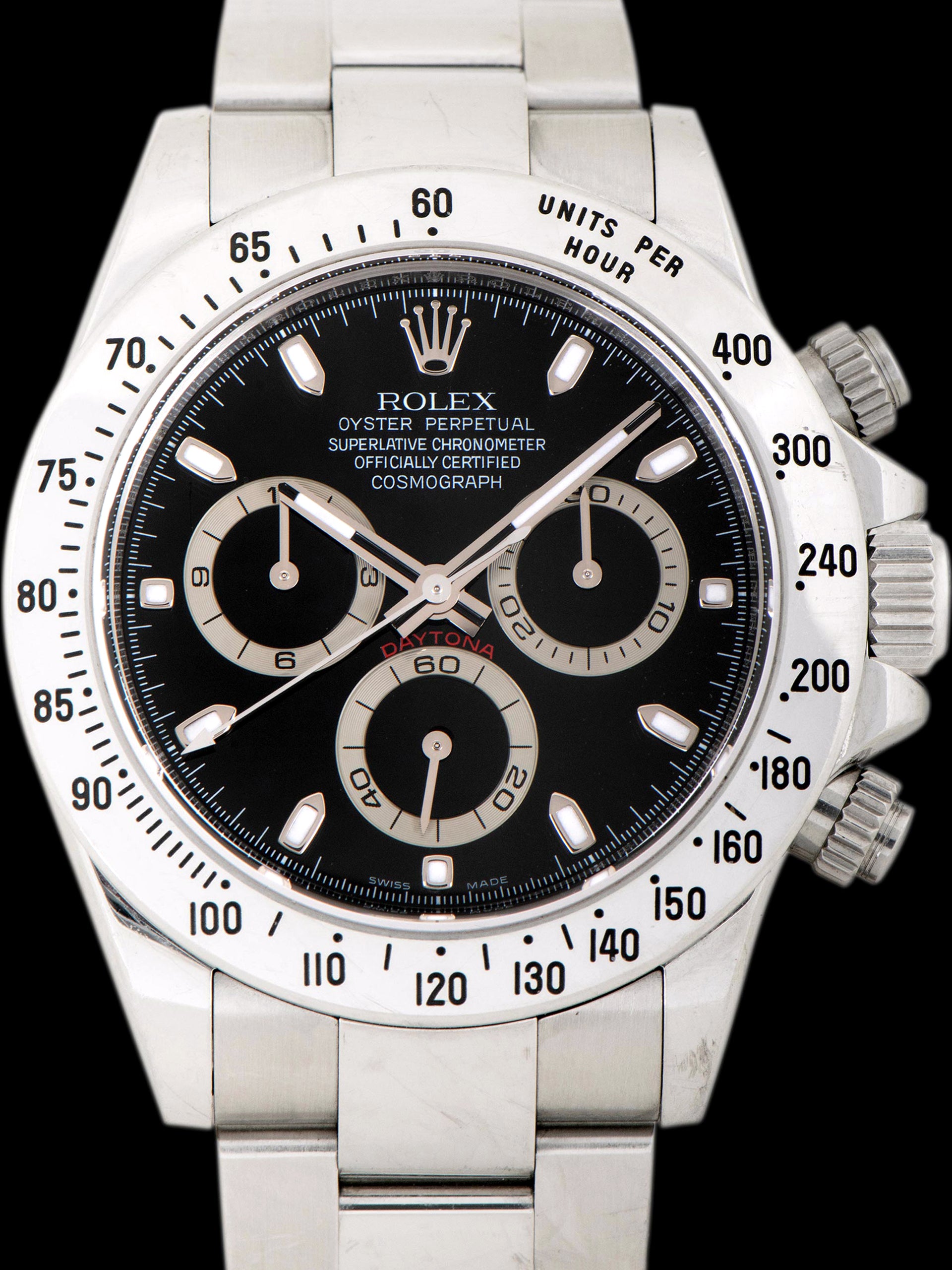 *Unpolished* 2008 Rolex Daytona (Ref. 116520) Black Dial W/ Full Set