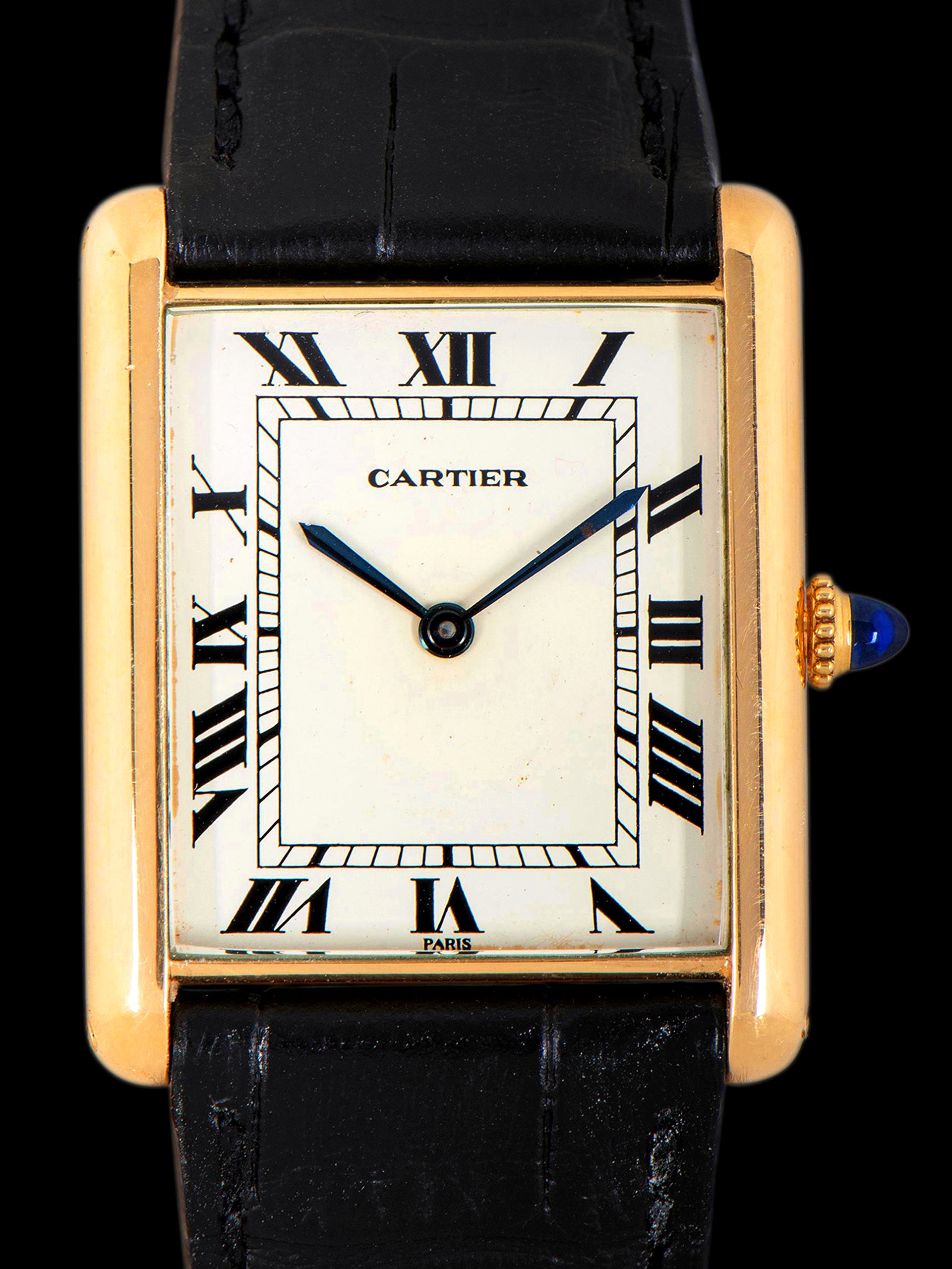 1970s Cartier Paris Tank Automatique 18K YG (Ref. 17002) "Jumbo XL"