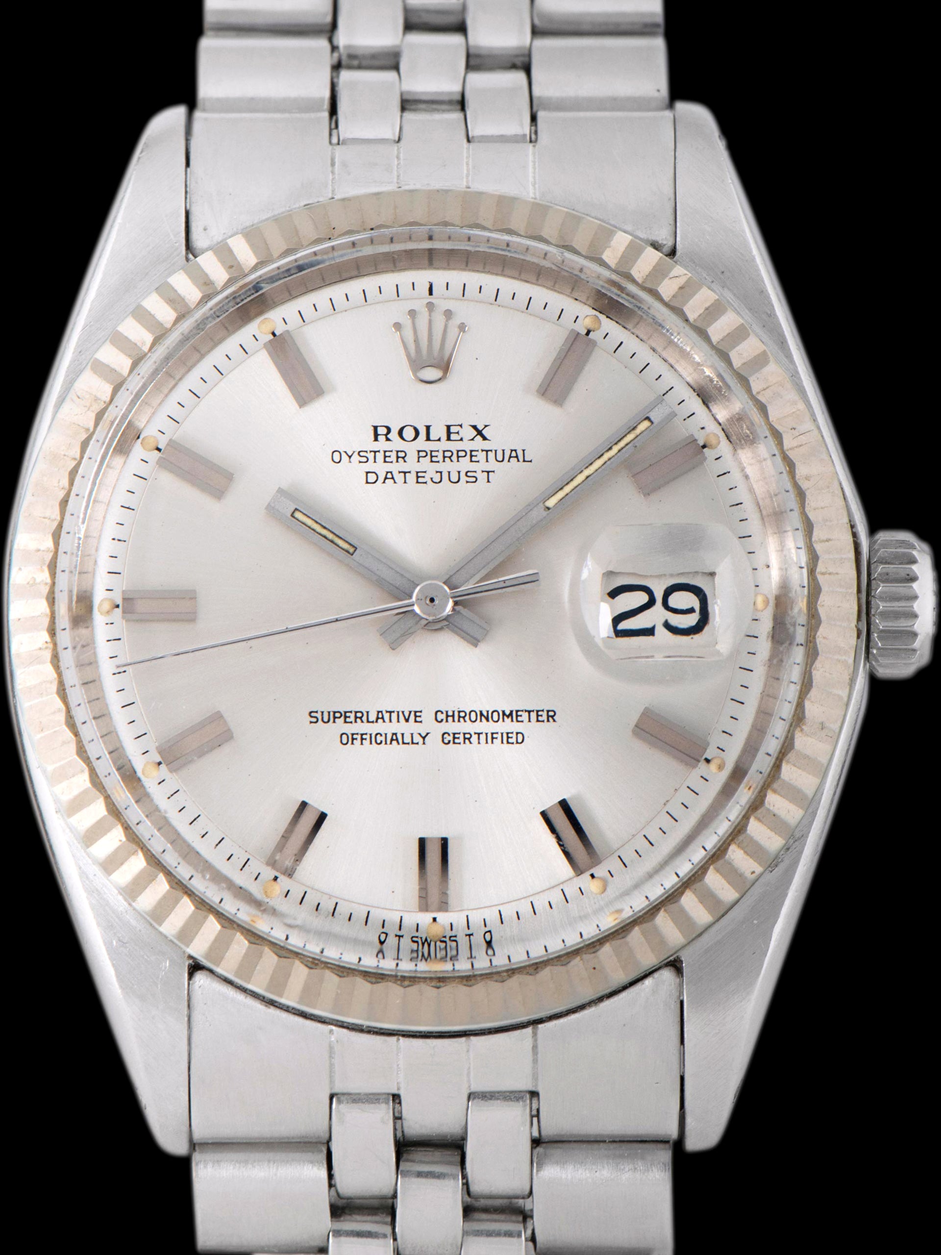 1972 Rolex Datejust (Ref. 1601) Silver "Wide Boy" Sigma Dial