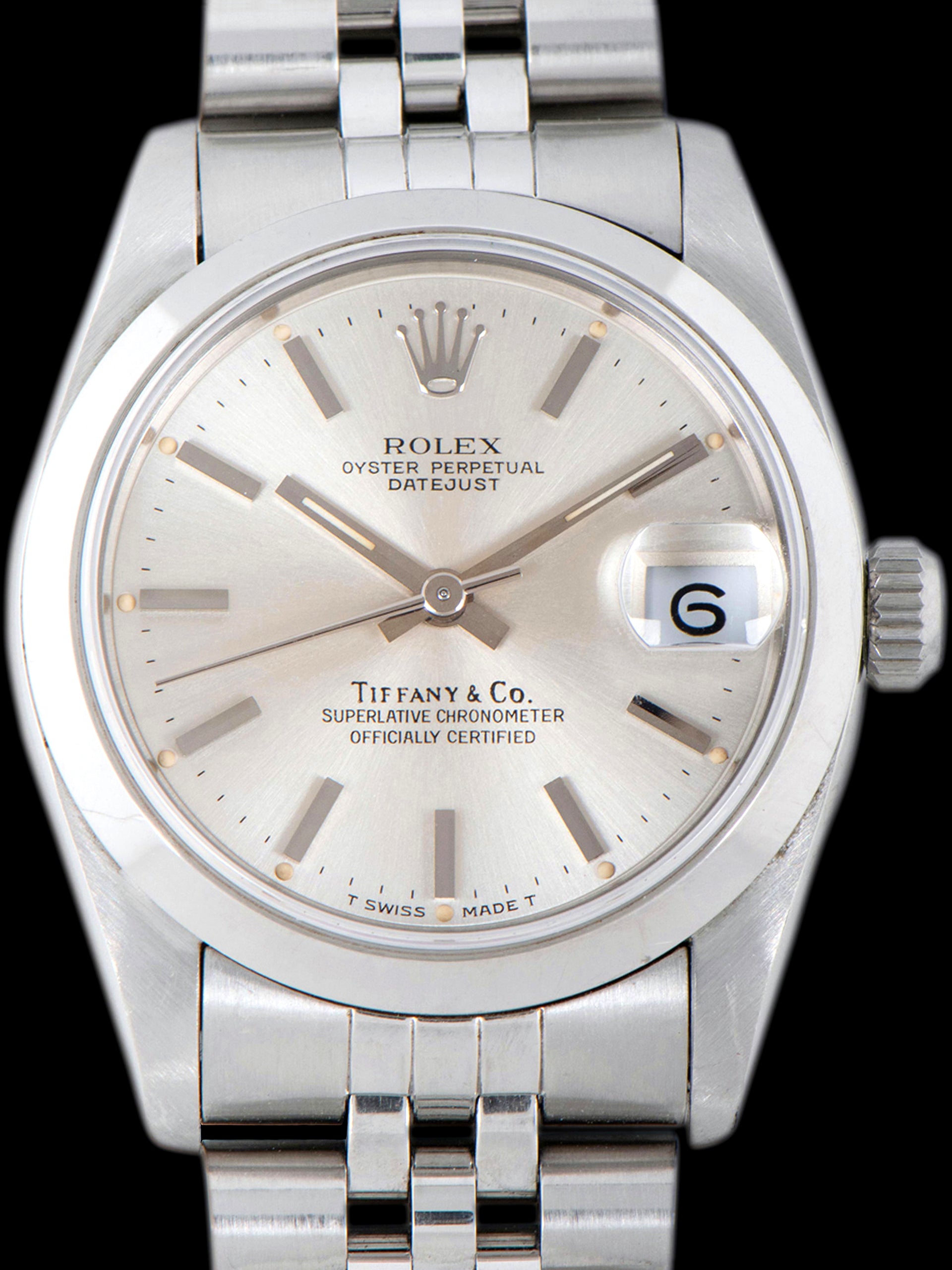1991 Rolex Midsize Datejust Ref 68240 Silver Tiffany Co Dial W 1991 Rolex Midsize Datejust Ref 68240 Silver Tiffany Co Dial W