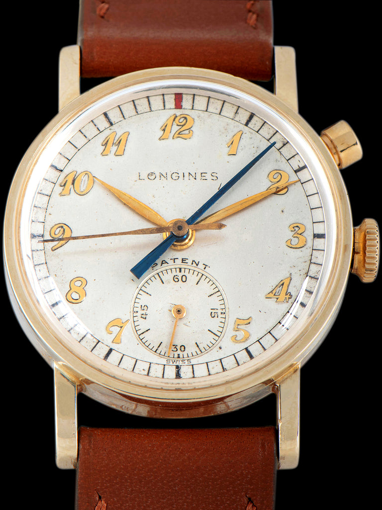 1949 Longines Mono-Pusher Stop-Second Chronograph (Cal. 12.68Z) 10k Gold Filled "American Airlines"