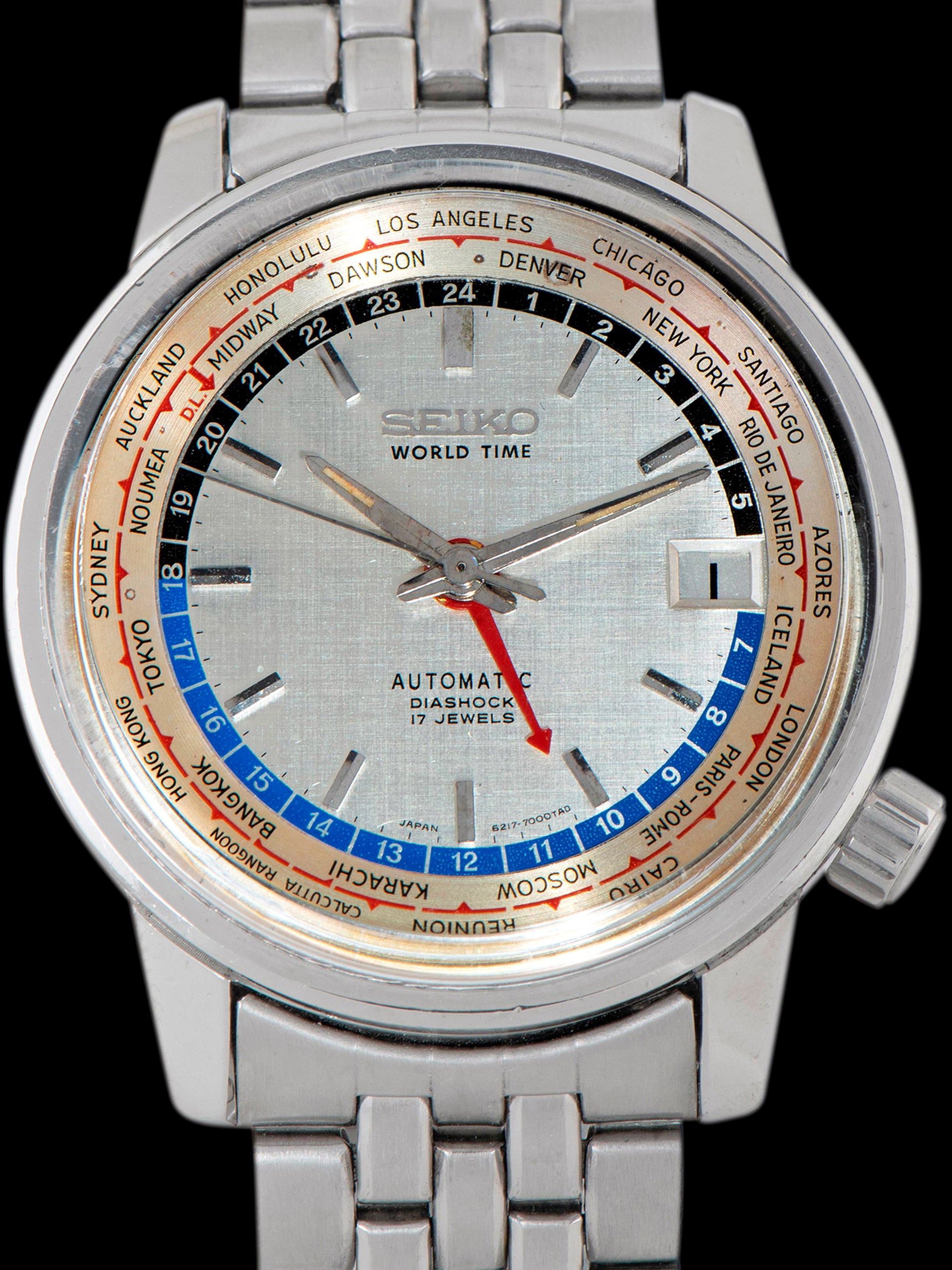 1964 Seiko Automatic World Time (Ref. 6217-7000) Linen Dial