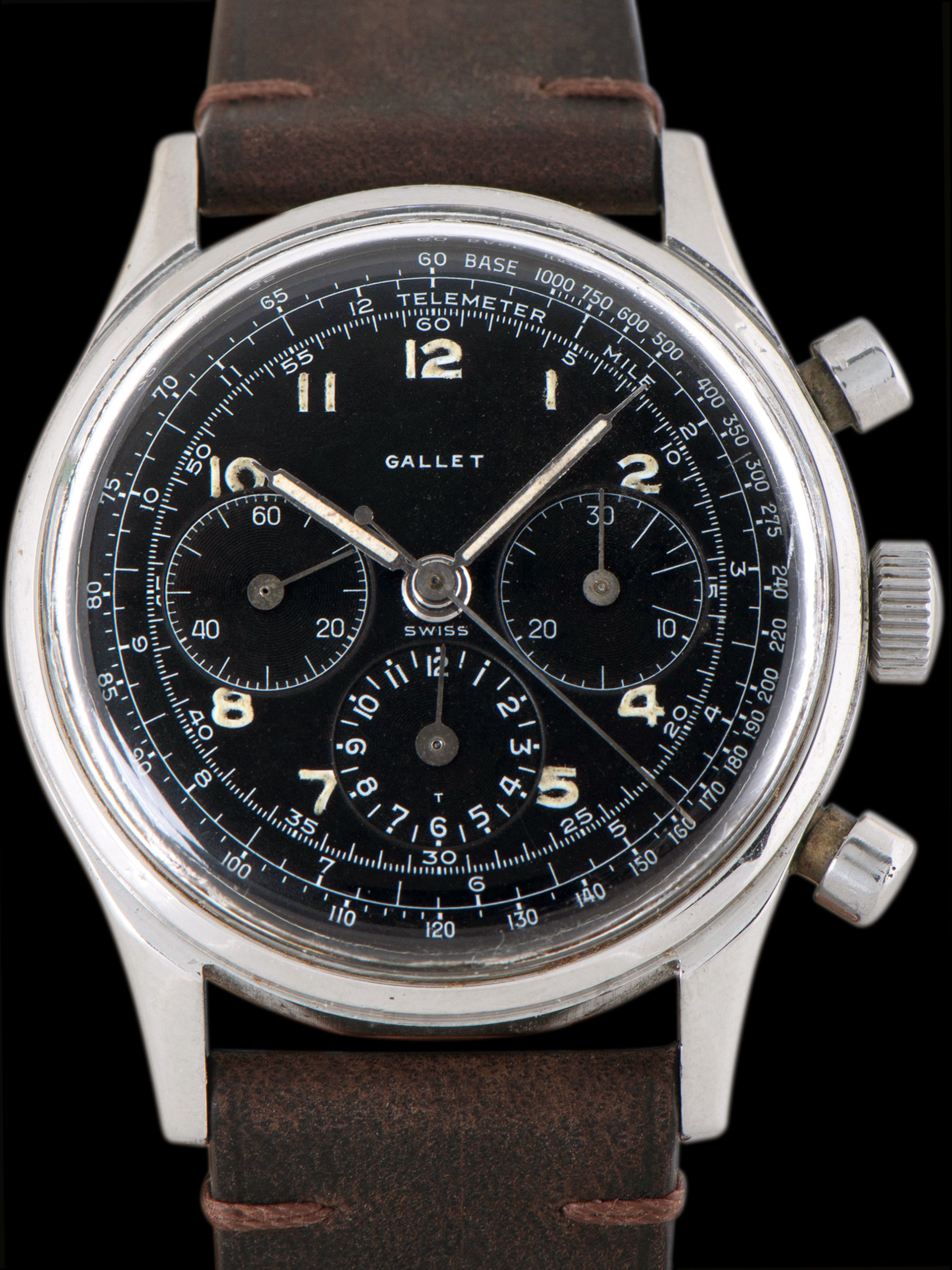 1960s Gallet MultiChron 12H Chronograph "Jim Clark" W/ Excelsior Park 40-68