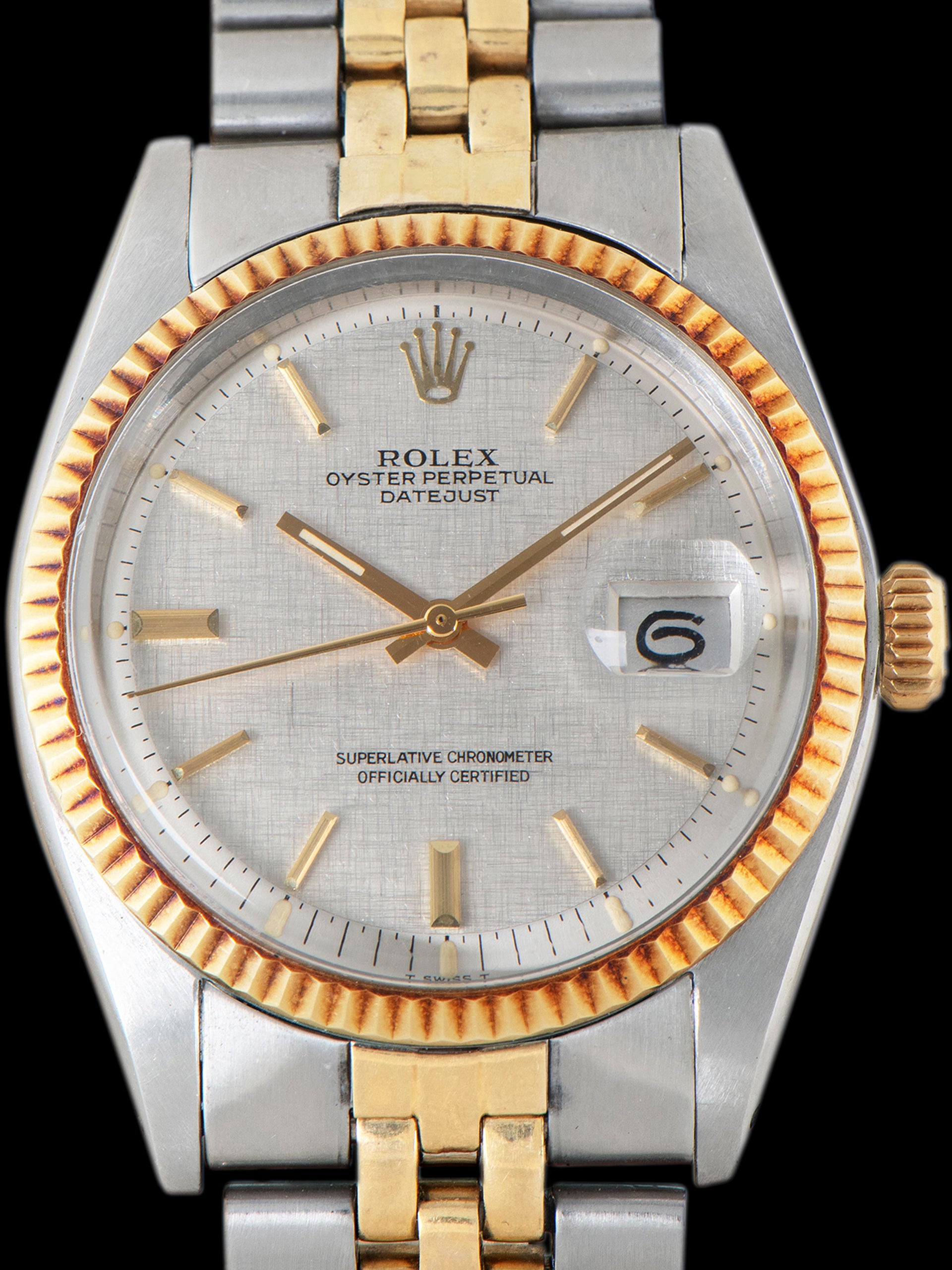 1974 Rolex Two-Tone Datejust (Ref. 1601) Silver Linen Dial