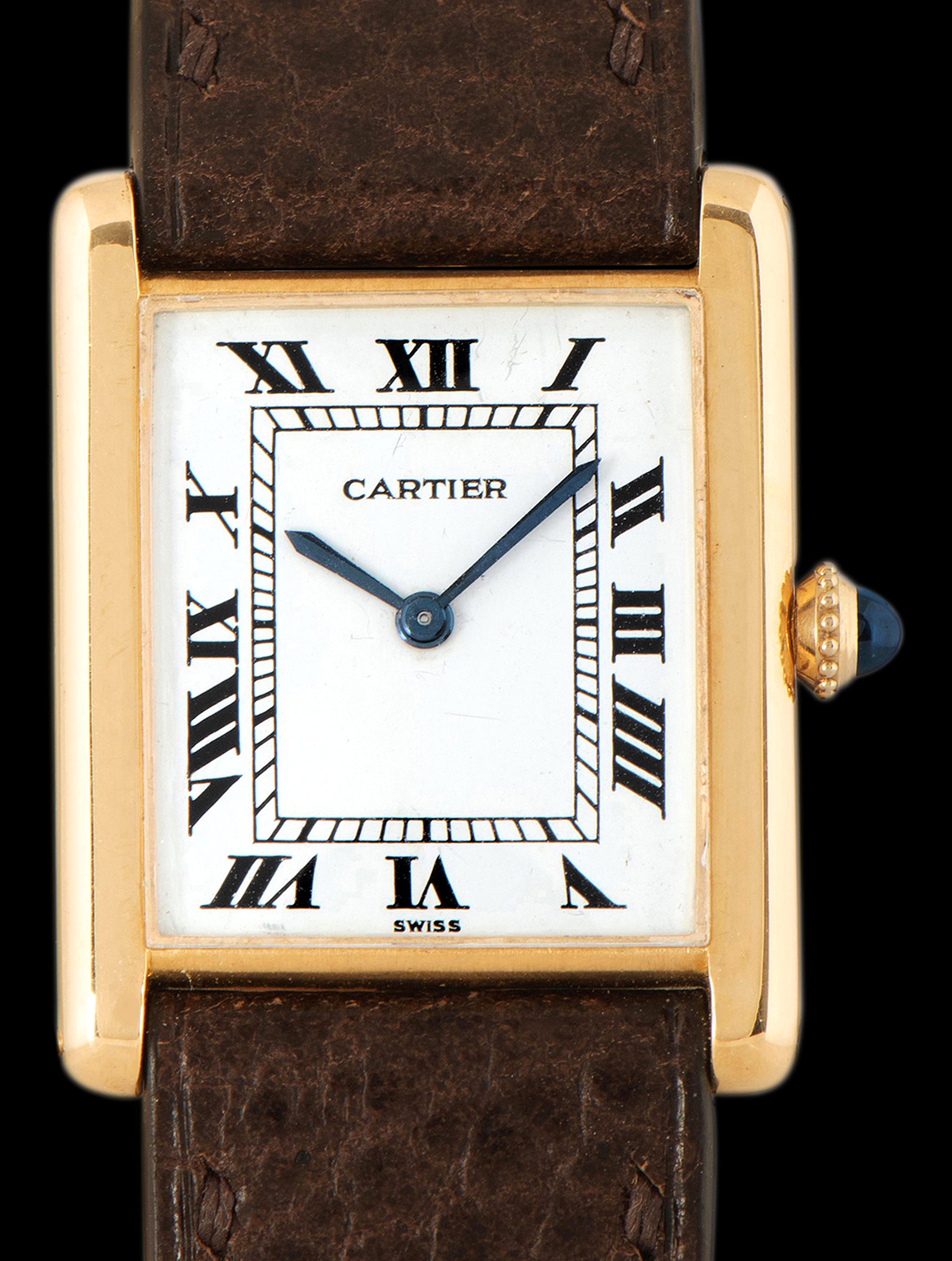 1980s Cartier Tank LC 18K YG (Ref. 96019) "Extra Plate"