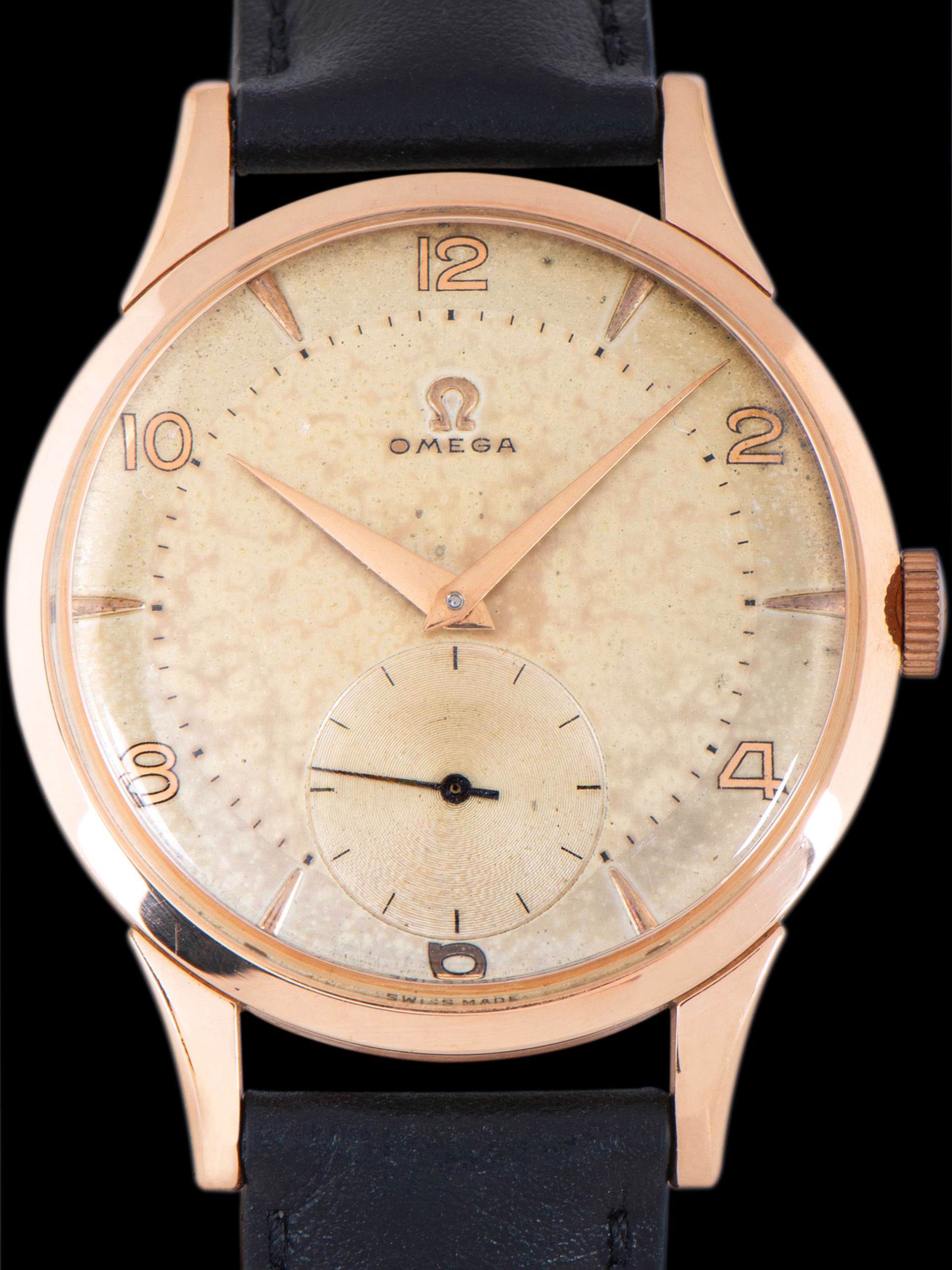 Tropical 1950 Omega Oversized Dress Watch 18K RG (Ref. 2687) Two-Tone Dial Tropical 1950 Omega Oversized Dress Watch 18K RG (Ref. 2687) Two-Tone Dial