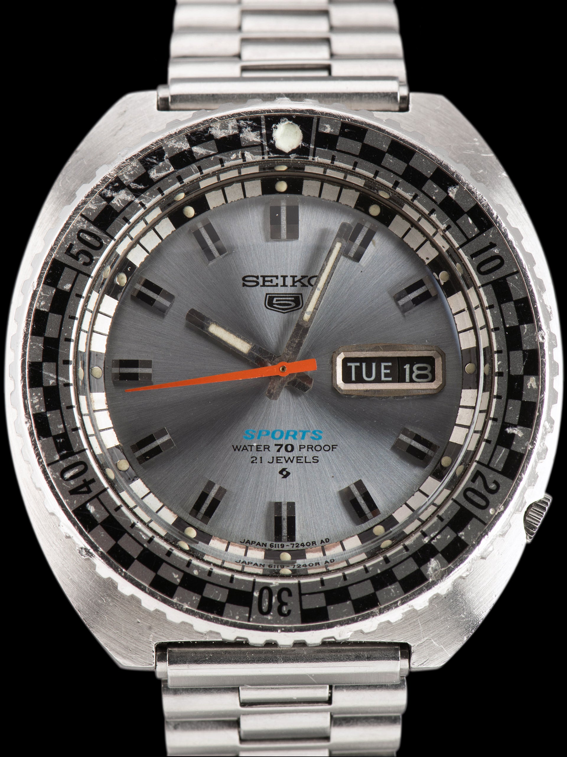 1969 Seiko Sports Rally 6119-7170) Silver