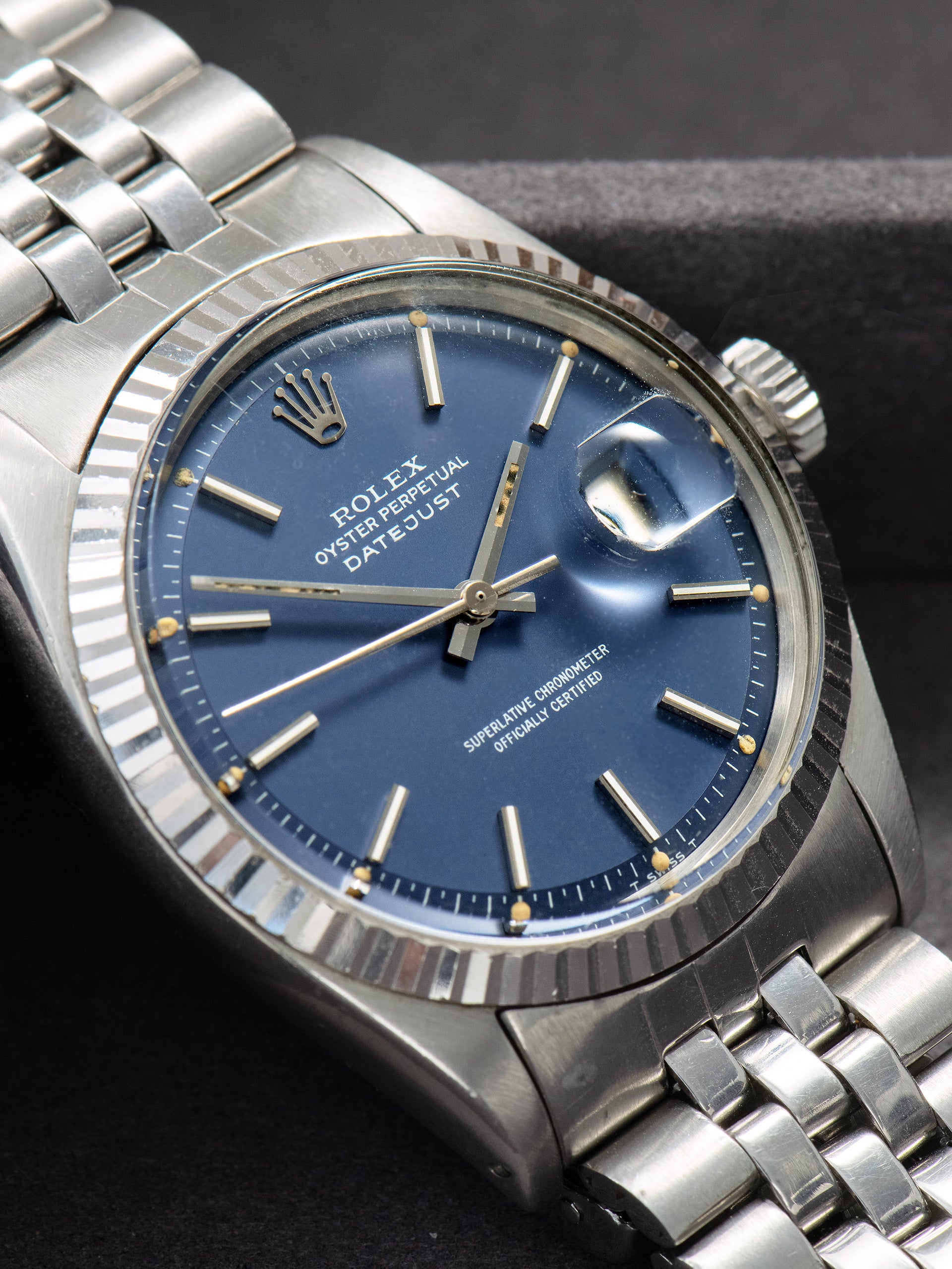 1974 Rolex Datejust (Ref. 1601) Blue Satin Dial