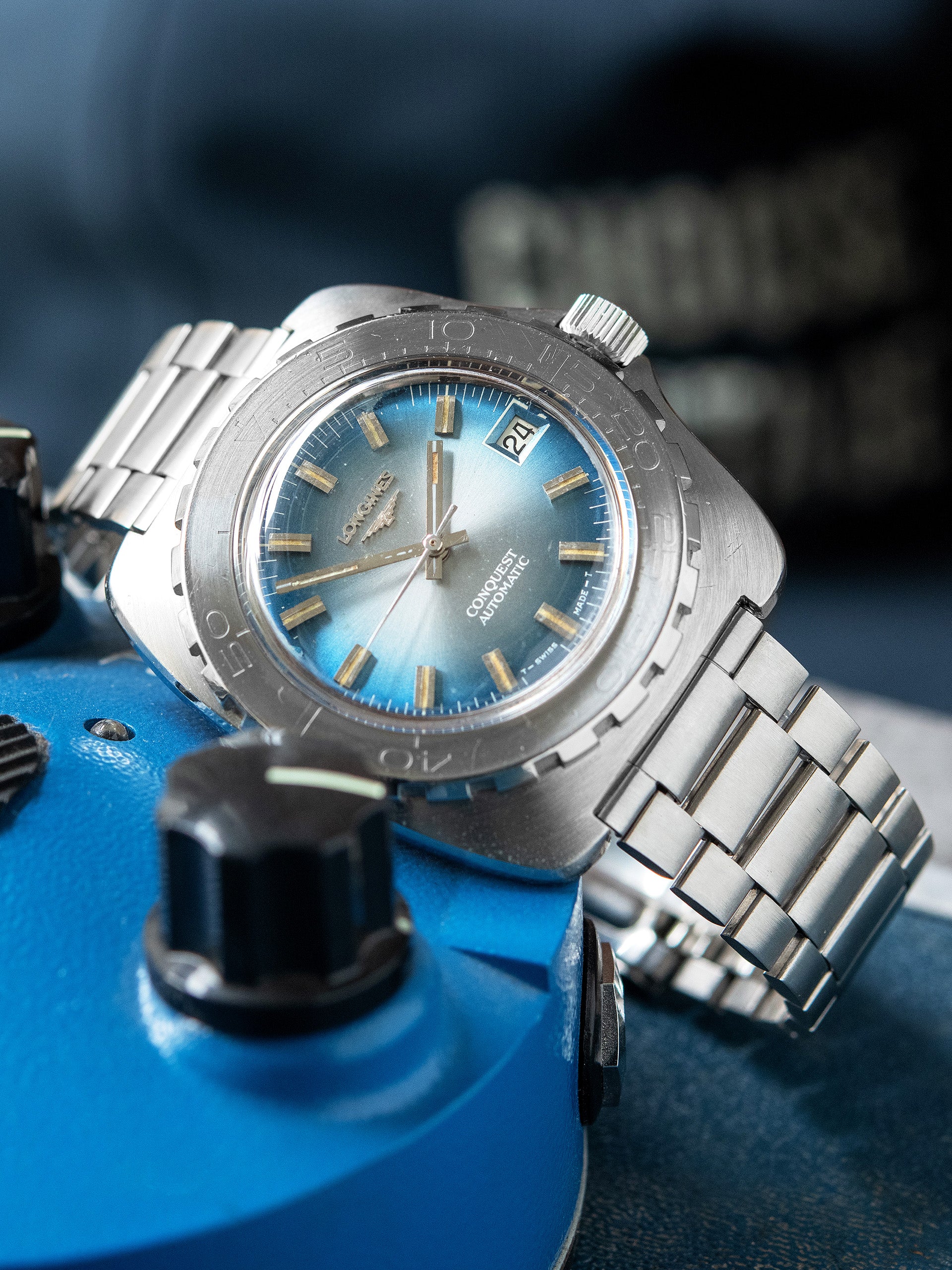 1974 Longines Conquest (Ref. 1542-1) Blue 