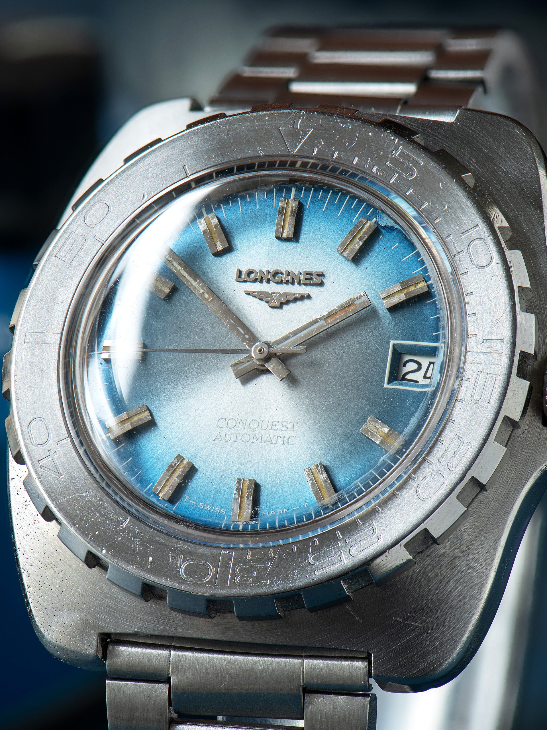 1974 Longines Conquest (Ref. 1542-1) Blue 