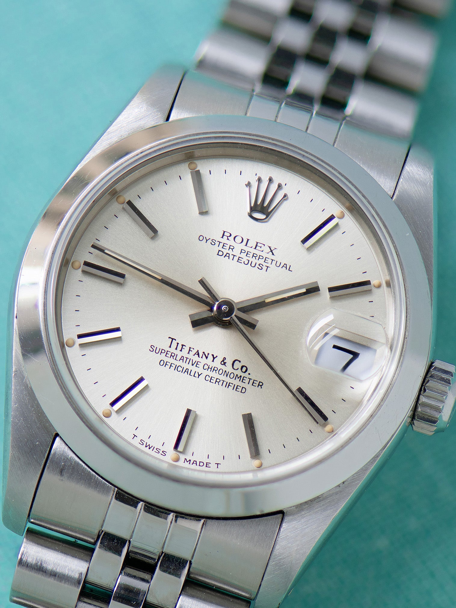 1991 Rolex Midsize Datejust Ref 68240 Silver Tiffany Co Dial W 1991 Rolex Midsize Datejust Ref 68240 Silver Tiffany Co Dial W
