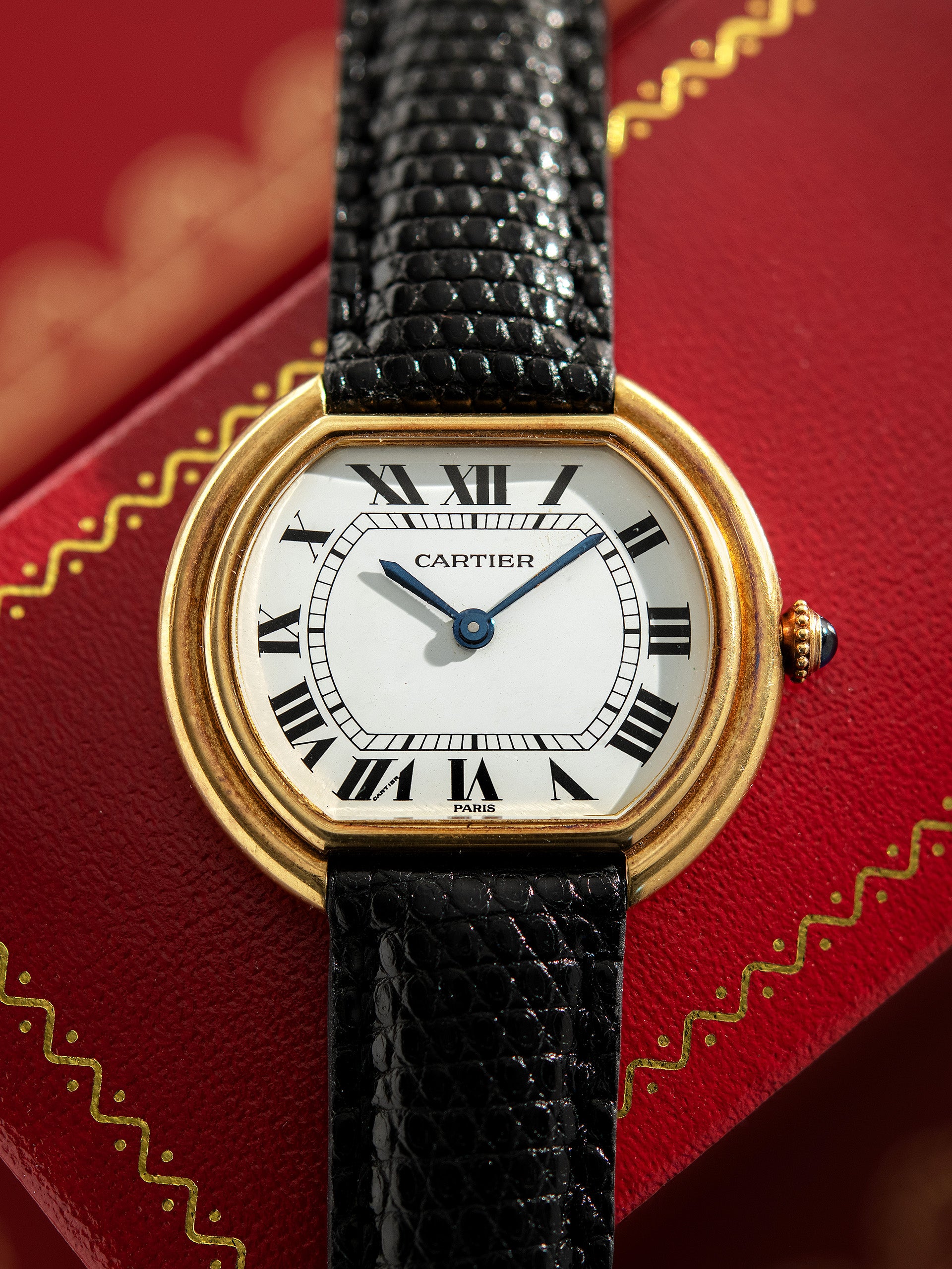 Unpolished* 1970s Cartier Paris Ellipse 18K YG (Ref. 78091)