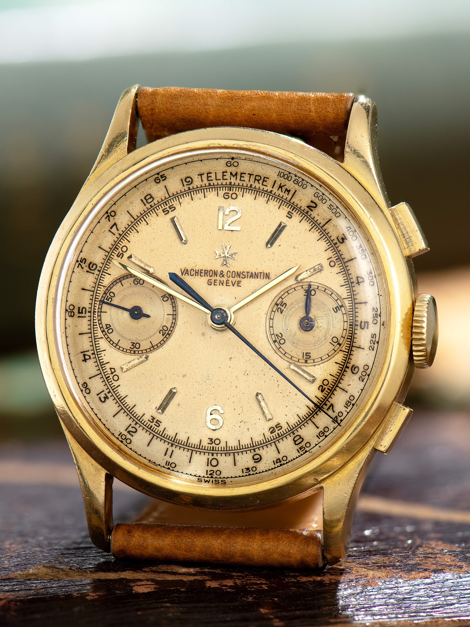 Vintage Vacheron Chrono 1950s Vacheron Constantin Chronograph 18K