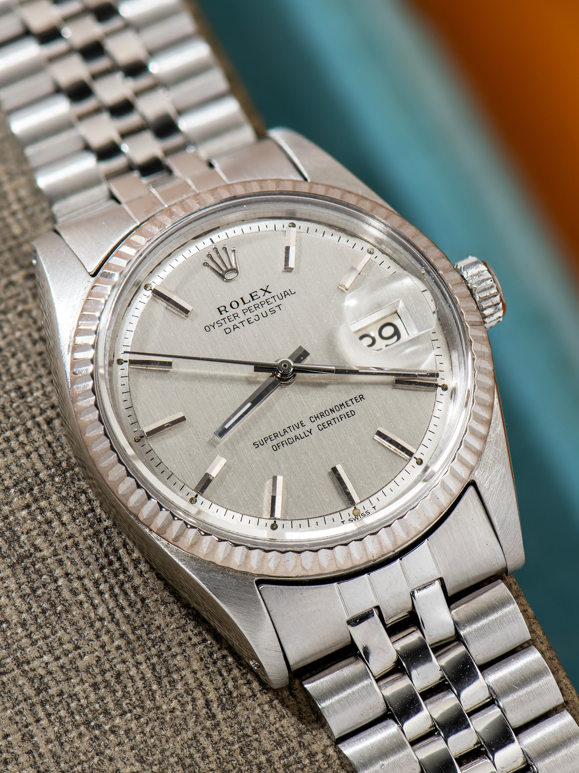 ロレックス ROLEX ストール　カシミア70% シルク30% 箱付き 1967 Rolex Datejust (Ref. 1601) Brushed Silver 