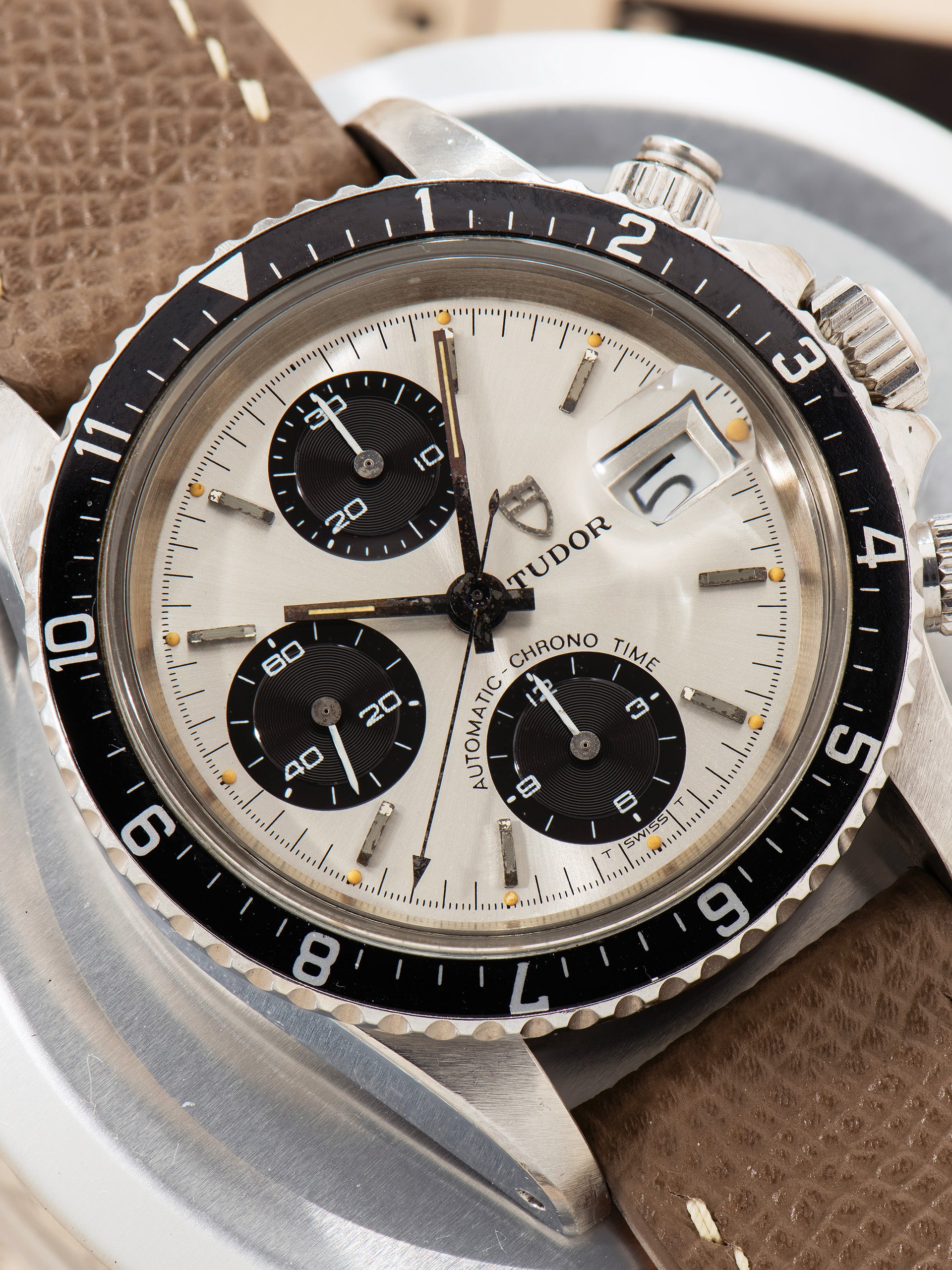 Unpolished* 1978 Tudor Big Block Chronograph (Ref. 94210) Silver 