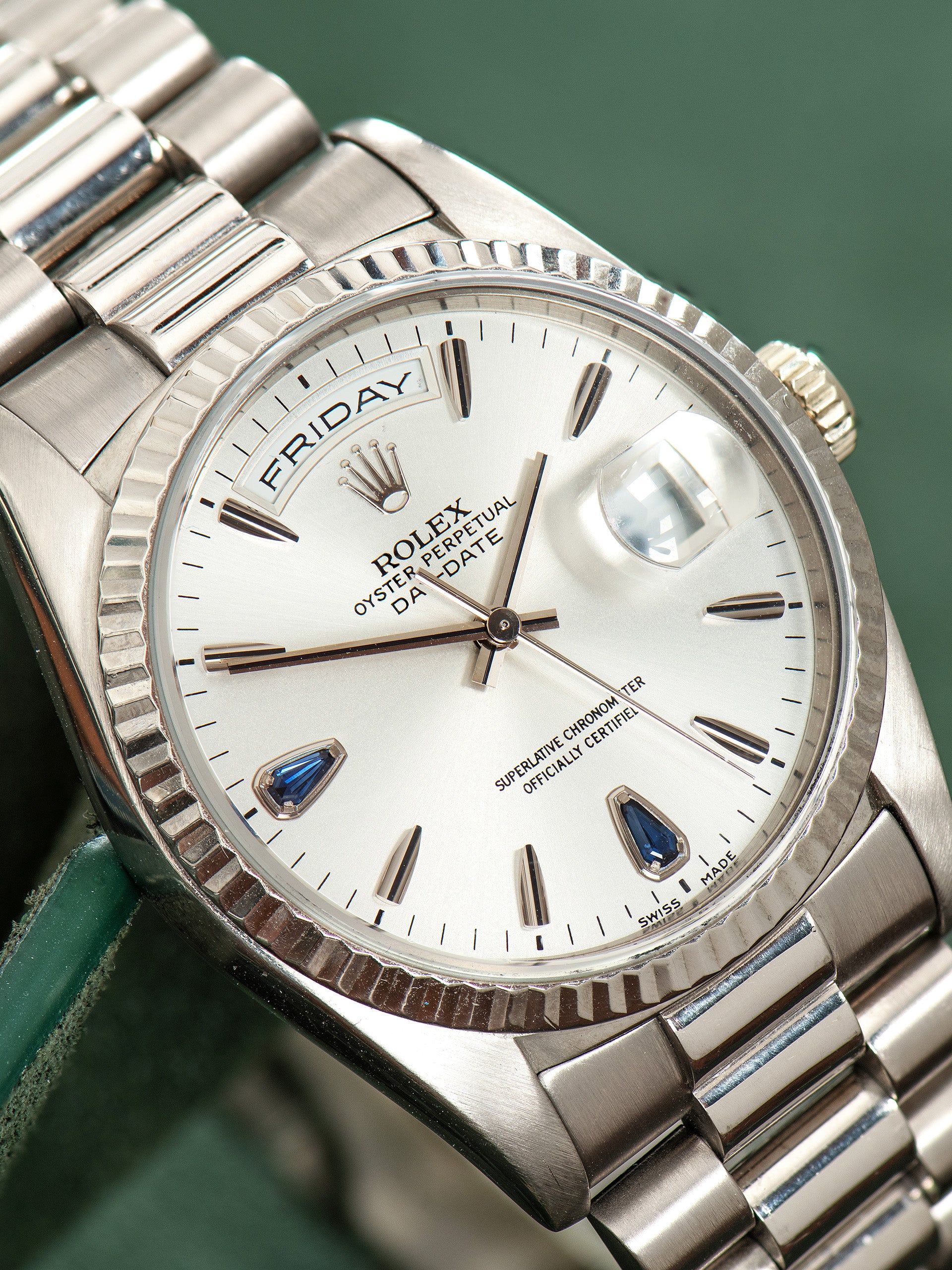 1995 Rolex Day-Date 18K WG (Ref. 18239) Sapphire 