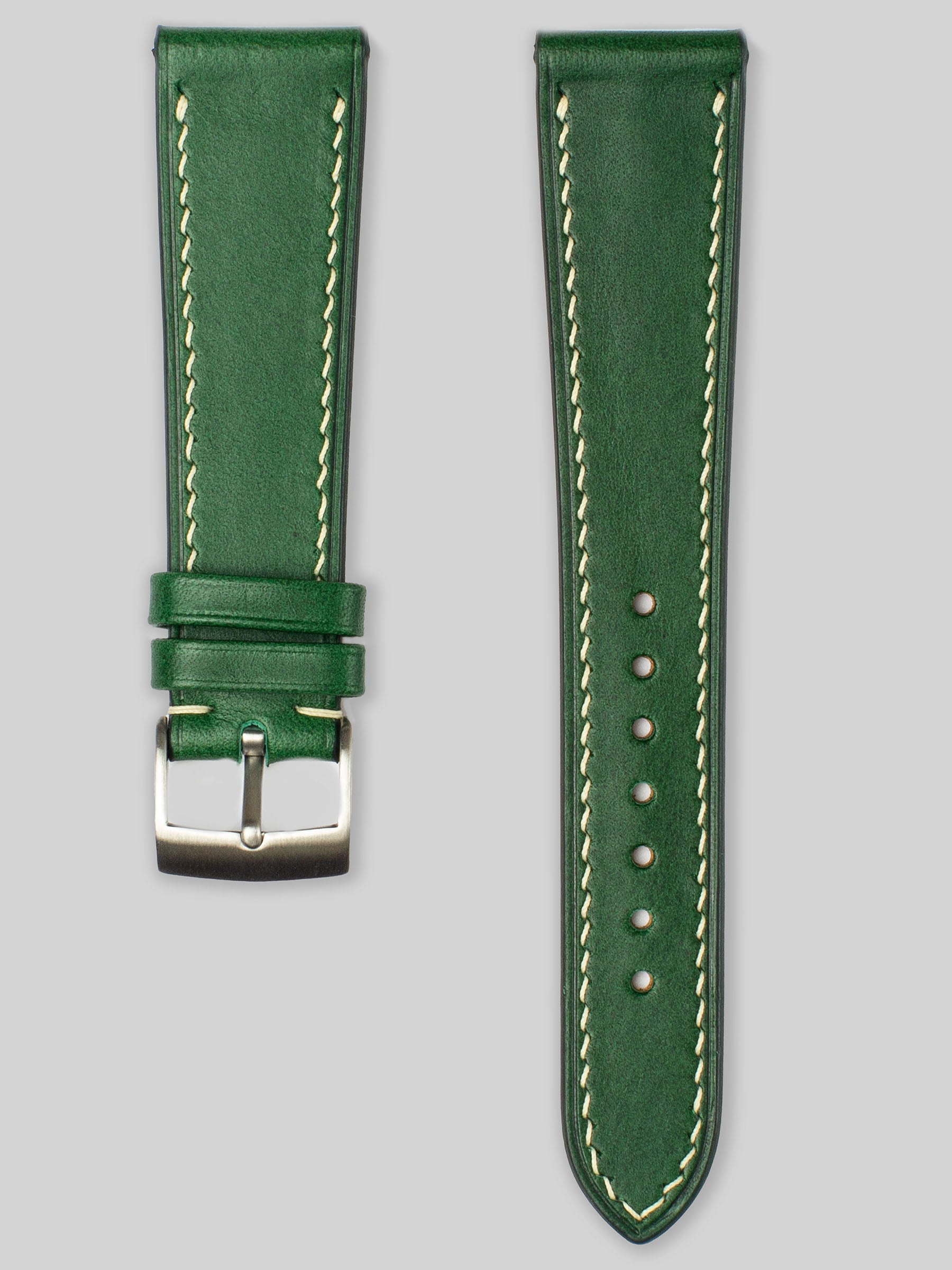 Olive green buttero leather watch strap HDCLE67