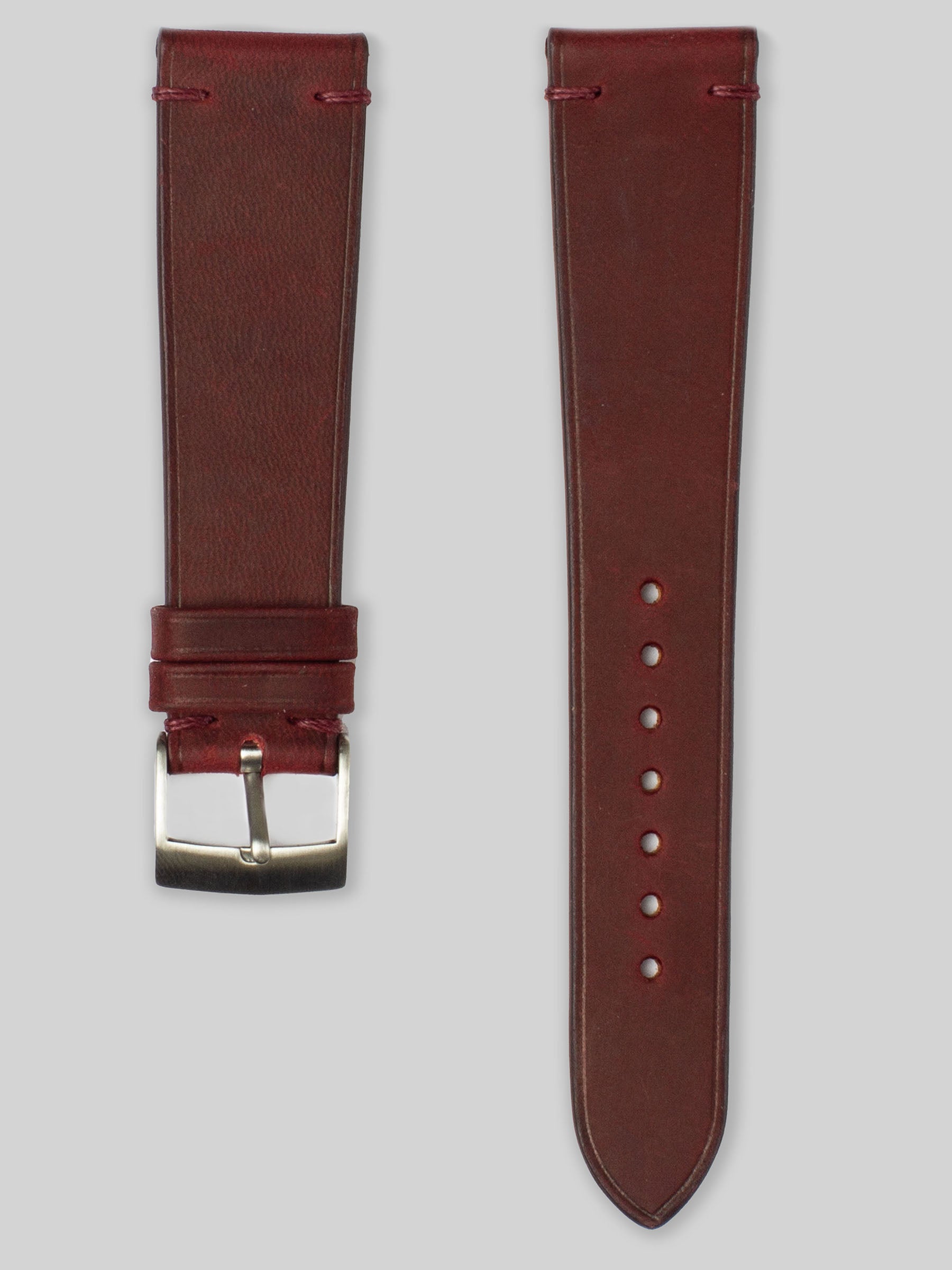 Horse Hide Leather Watch Strap - Oxblood