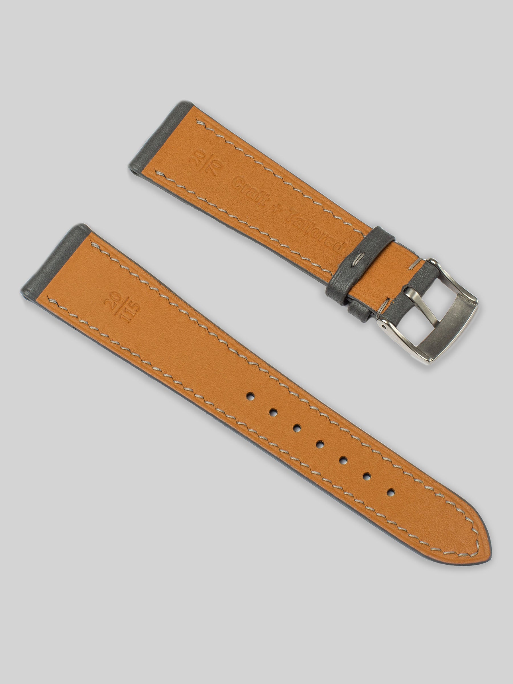 Barenia Leather Watch Strap Grey