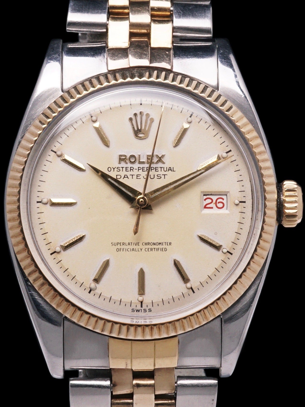 1957 Rolex Two-Tone Datejust (Ref. 6605) W/ Roulette Date Wheel
