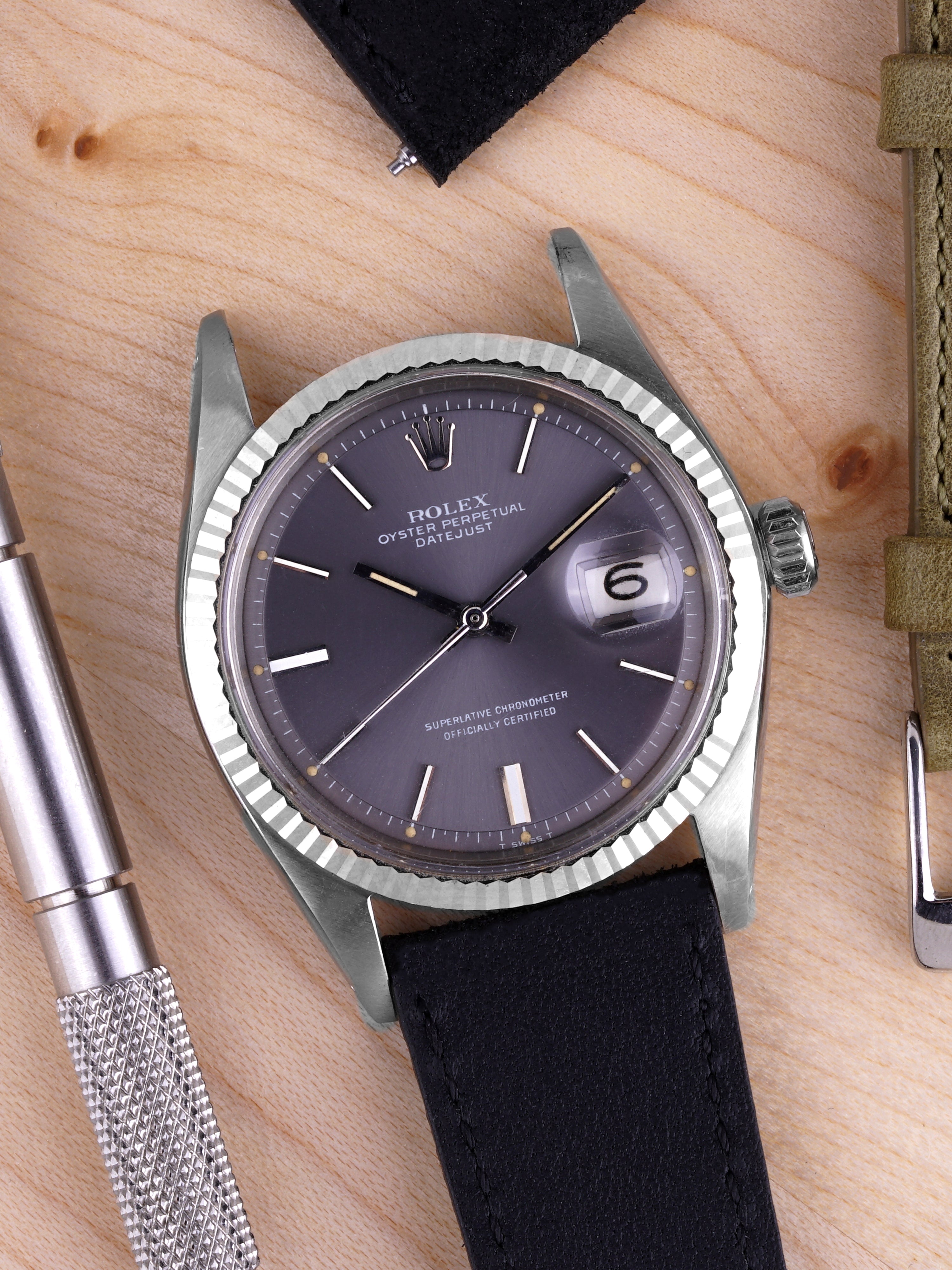 1969 Rolex Datejust 1601) Grey Dial