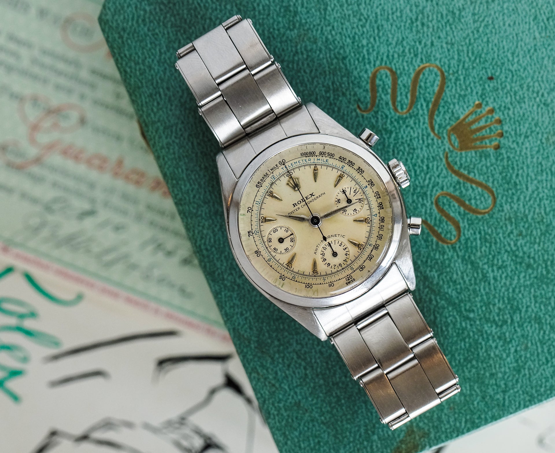 Sløset Glorious At deaktivere 1959 Rolex Chronograph Pre-Daytona (Ref.6234) Box, Papers, Letters Fro