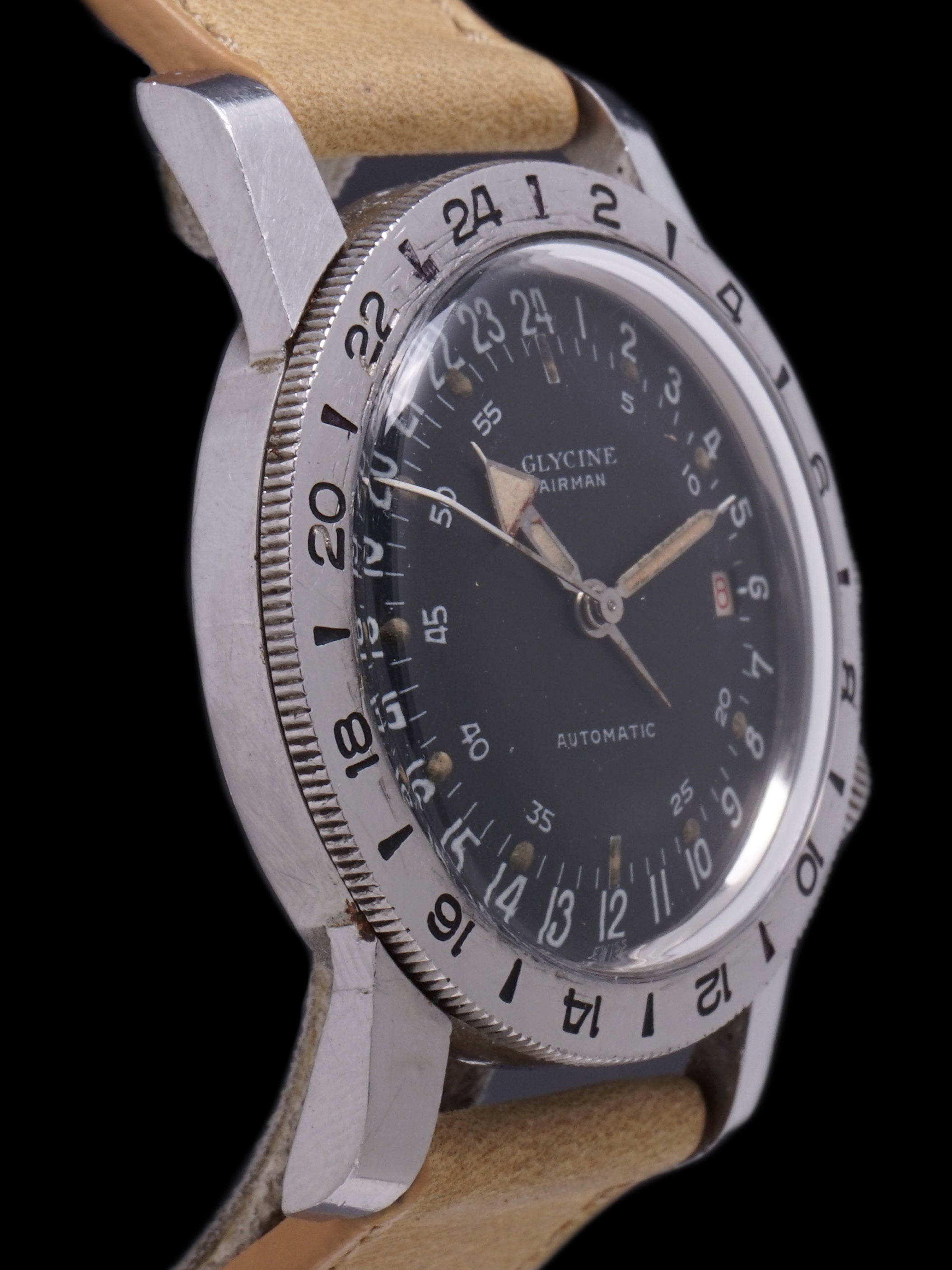 1950s Glycine Airman W/ Box and Papers