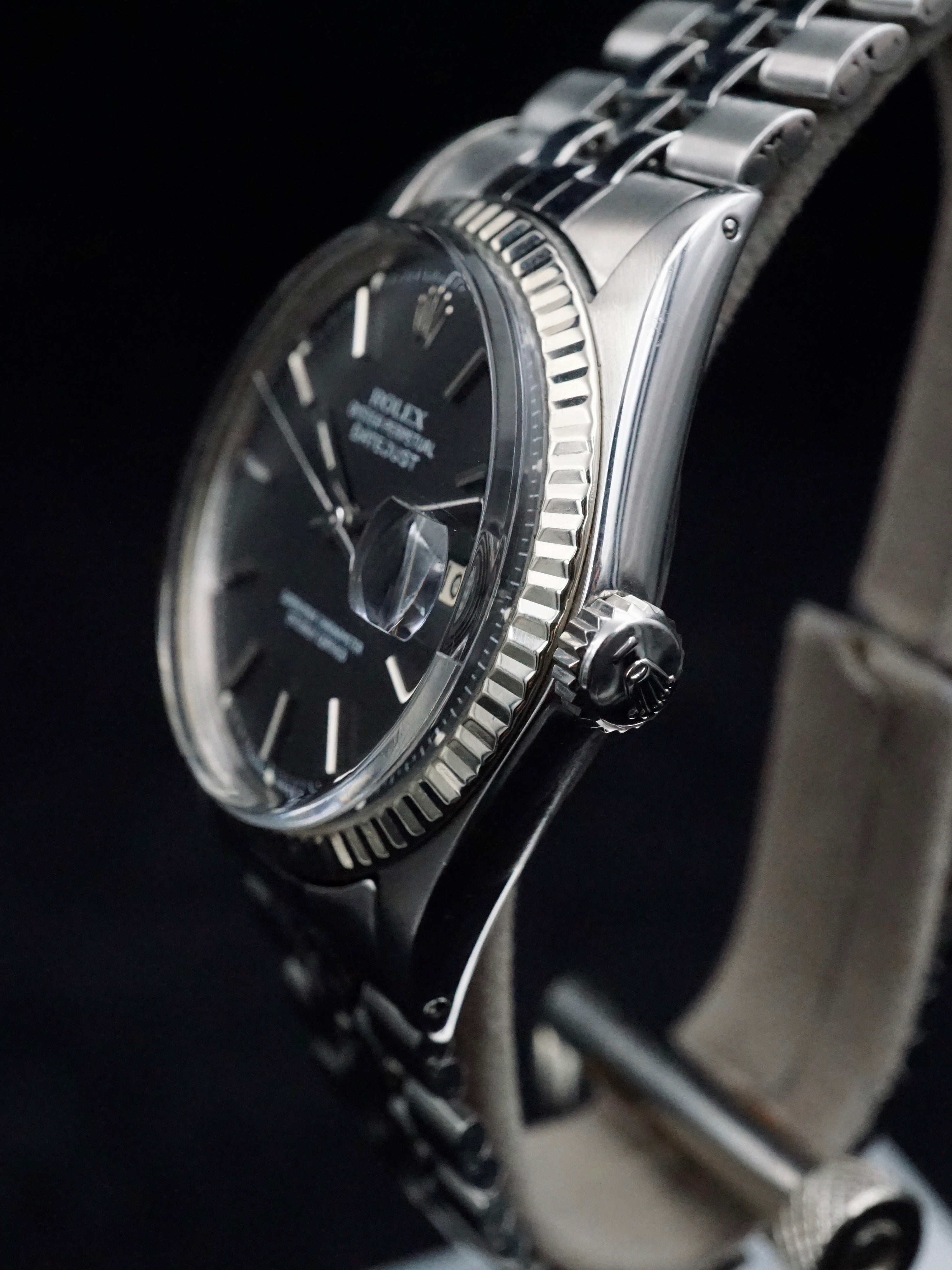 黒 1966 Rolex Datejust Matte Black Dial (Ref. 1601)