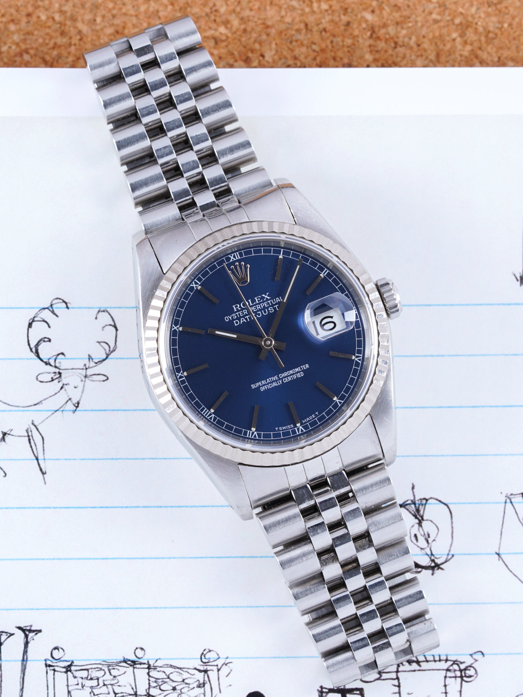 Unpolished* 1991 Rolex Datejust (Ref. 16234) Blue Dial