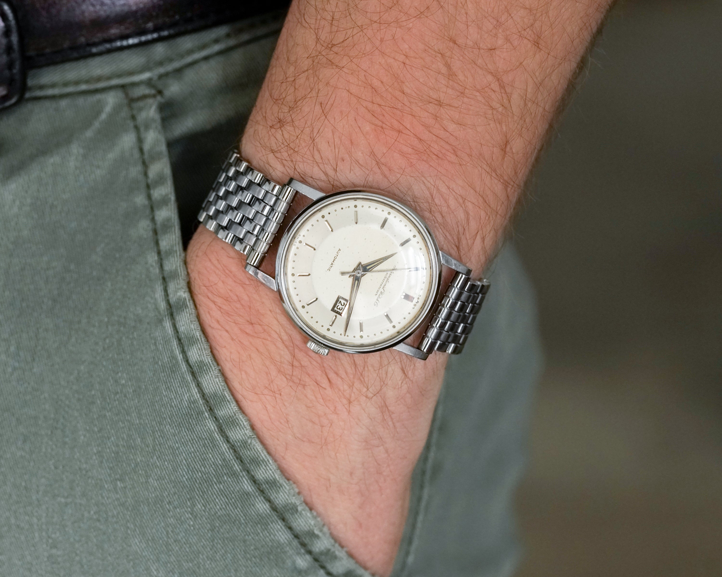 Cinturino Orologio Beads Of Rice In Acciaio – 18-20mm – Estremità Curva Per OMEGA Seamaster Vintage