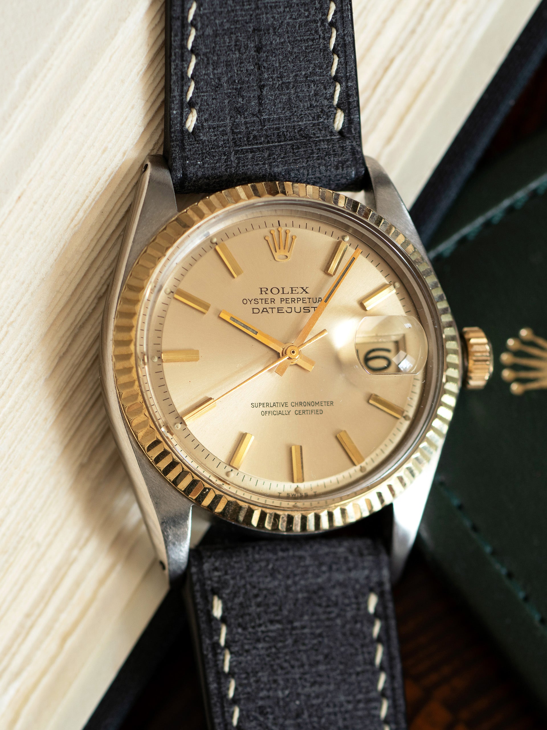1969 Rolex Two-Tone Datejust 1601) Champagne Dial