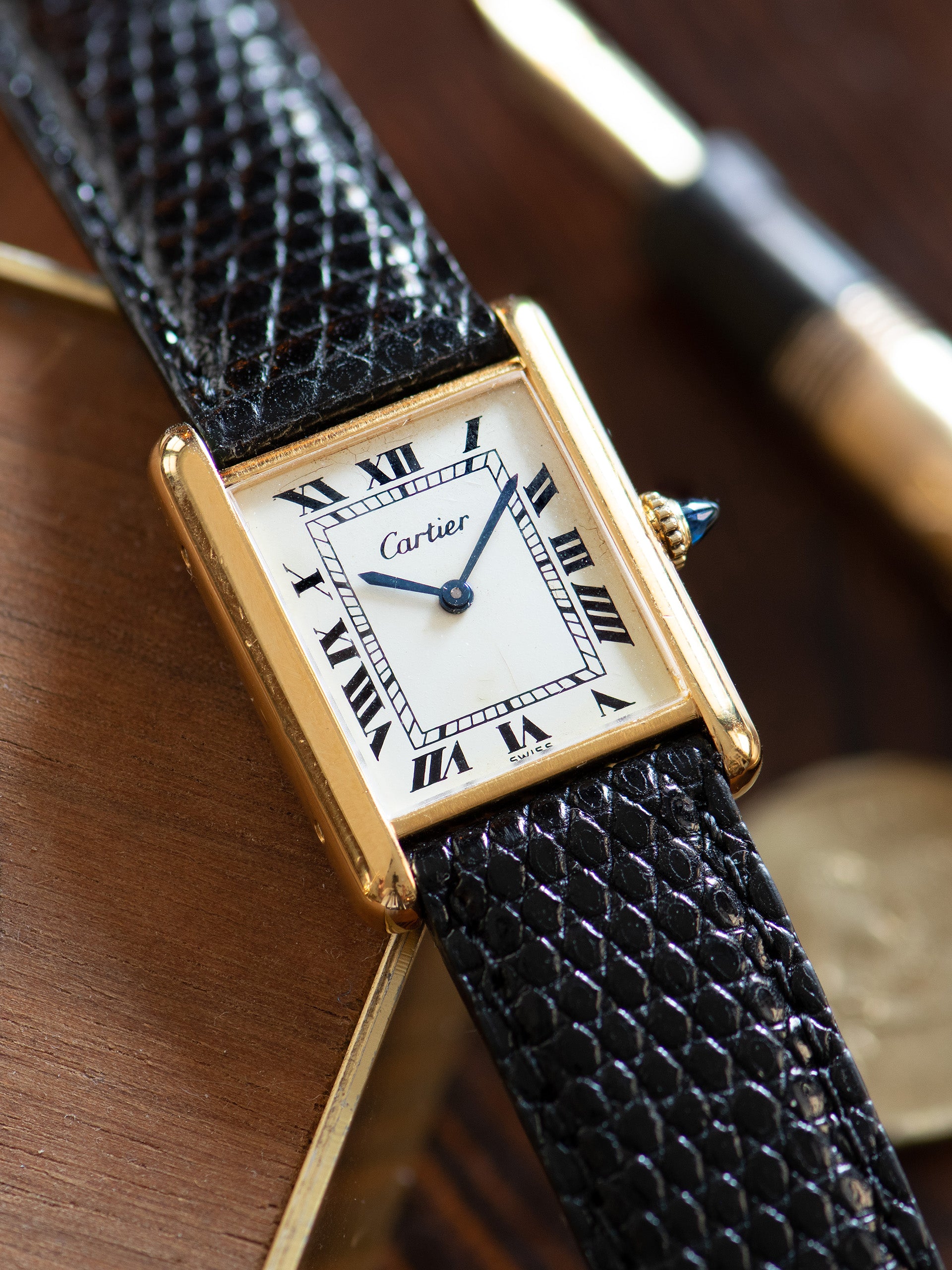 1980s Cartier Tank Manual Wind  display picture 3