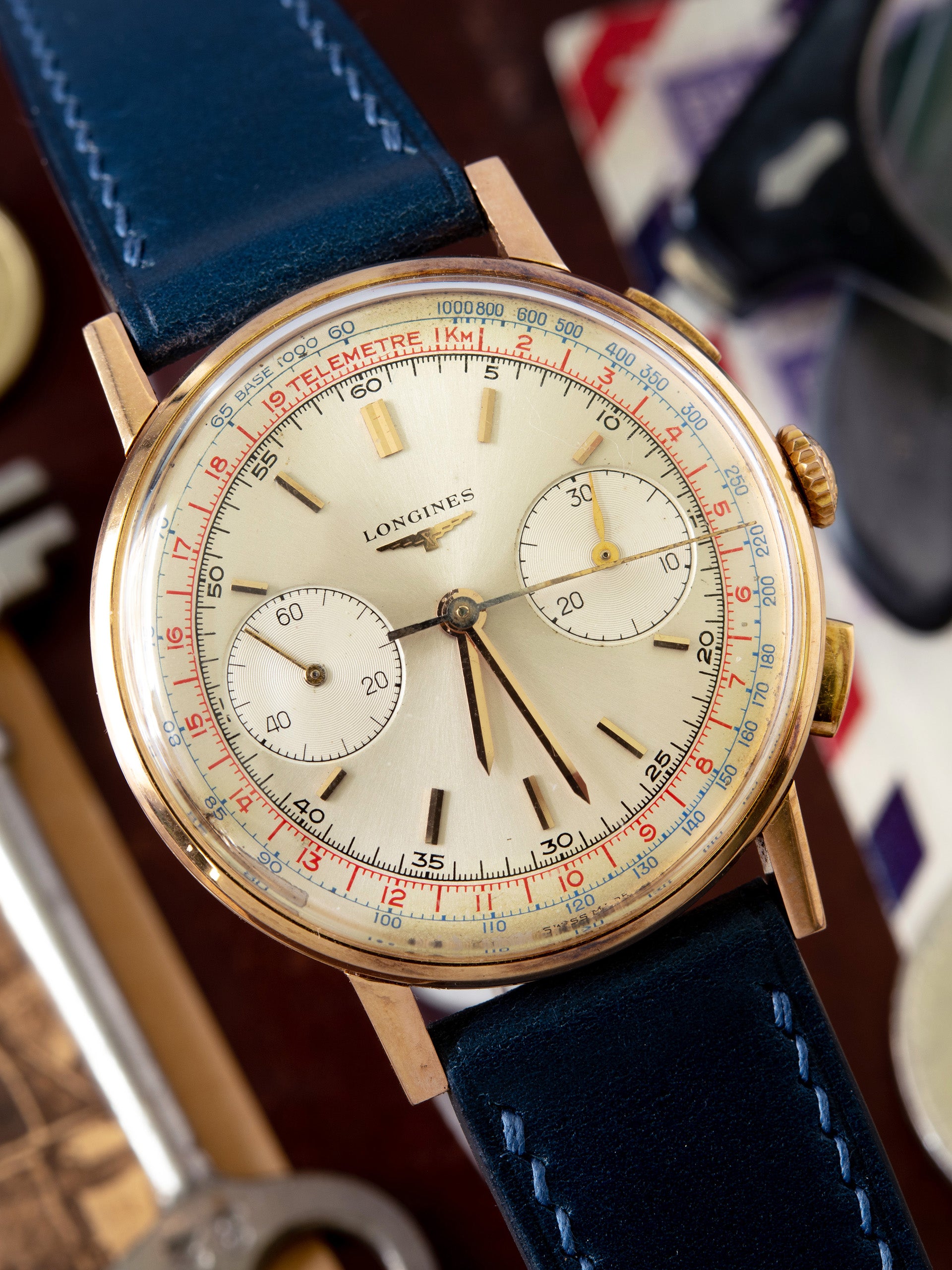 1966 Longines Flyback Chronograph 18K RG Ref 7414 3 Cal 30CH 1966-longines-flyback-chronograph-18k-rg-ref-7414-3-cal-30ch
