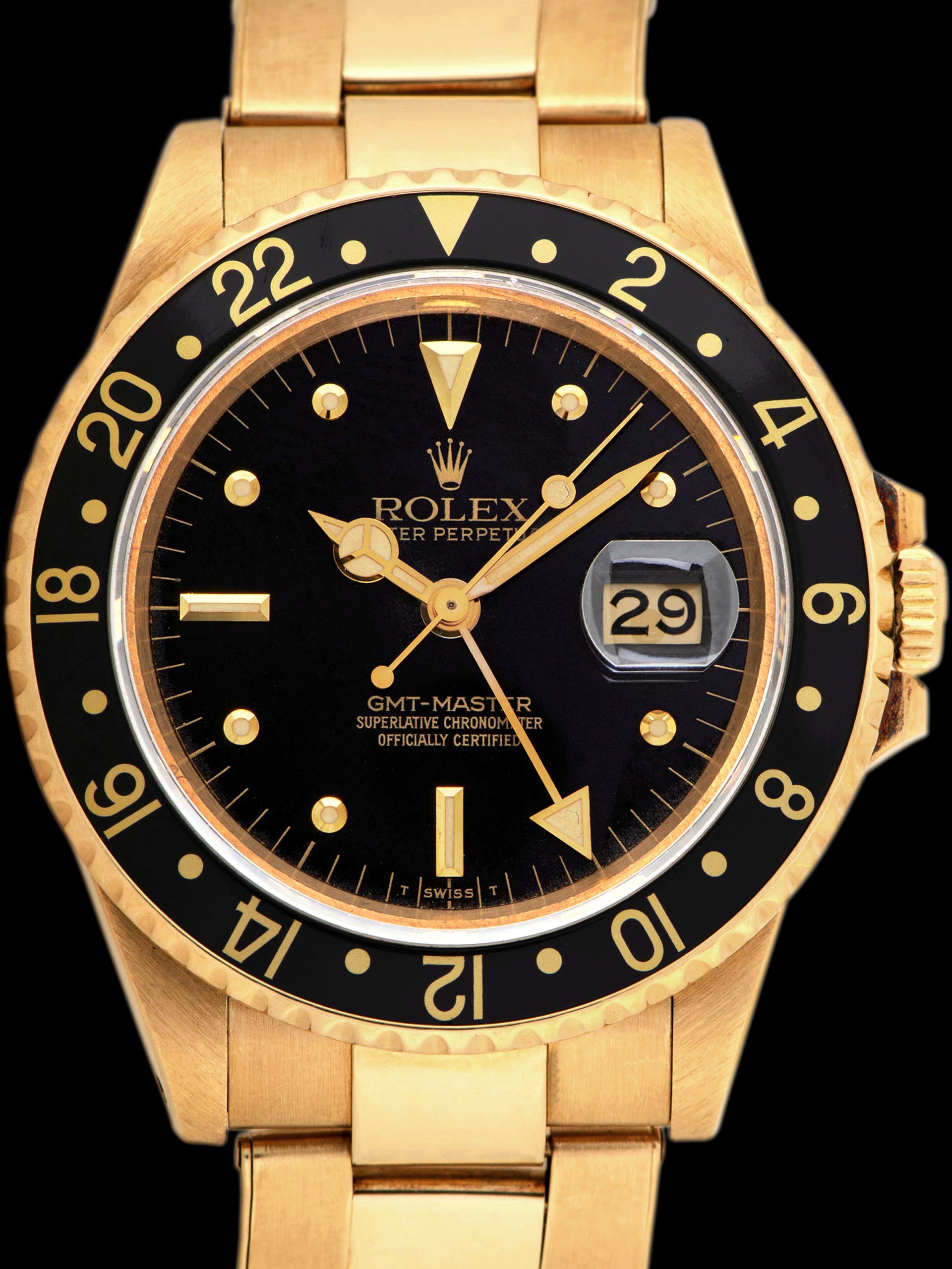 1981 Rolex GMT Master Ref. 16758 18K YG