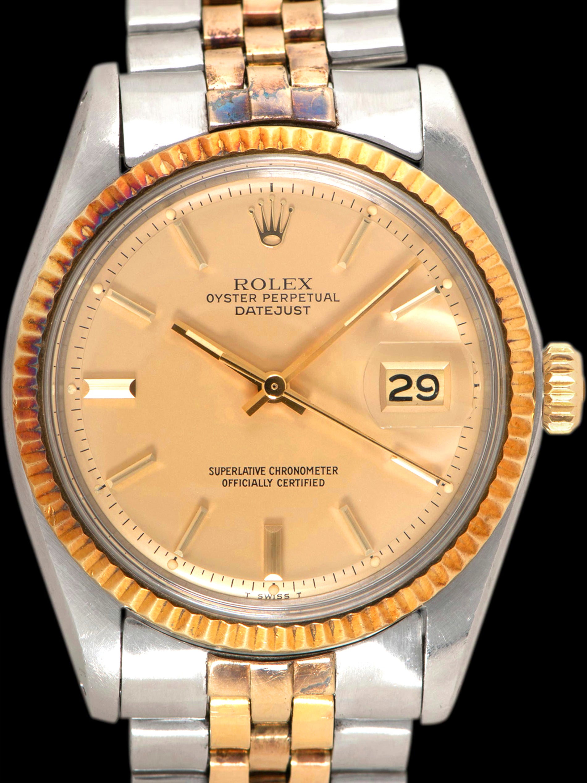 1975 Rolex Two-Tone Datejust (Ref. 1601) Satin Lemon Dial