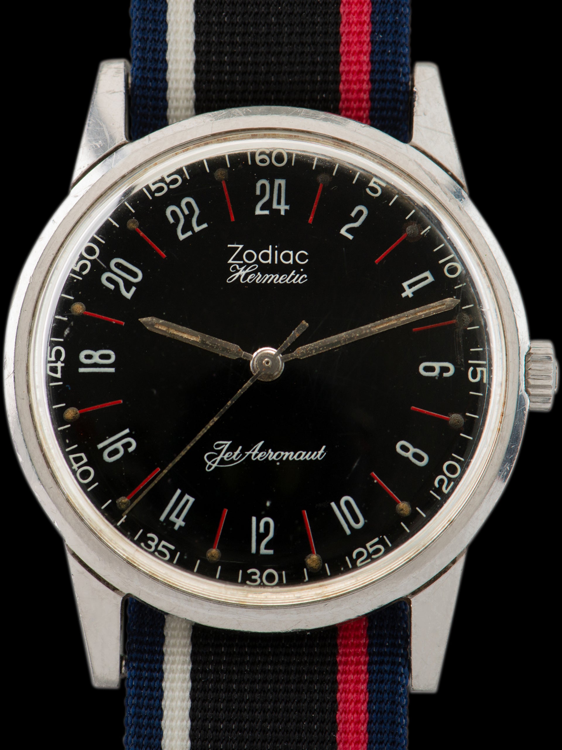 1950s Zodiac Hermetic Jet-Aeronaut 24Hr 758)