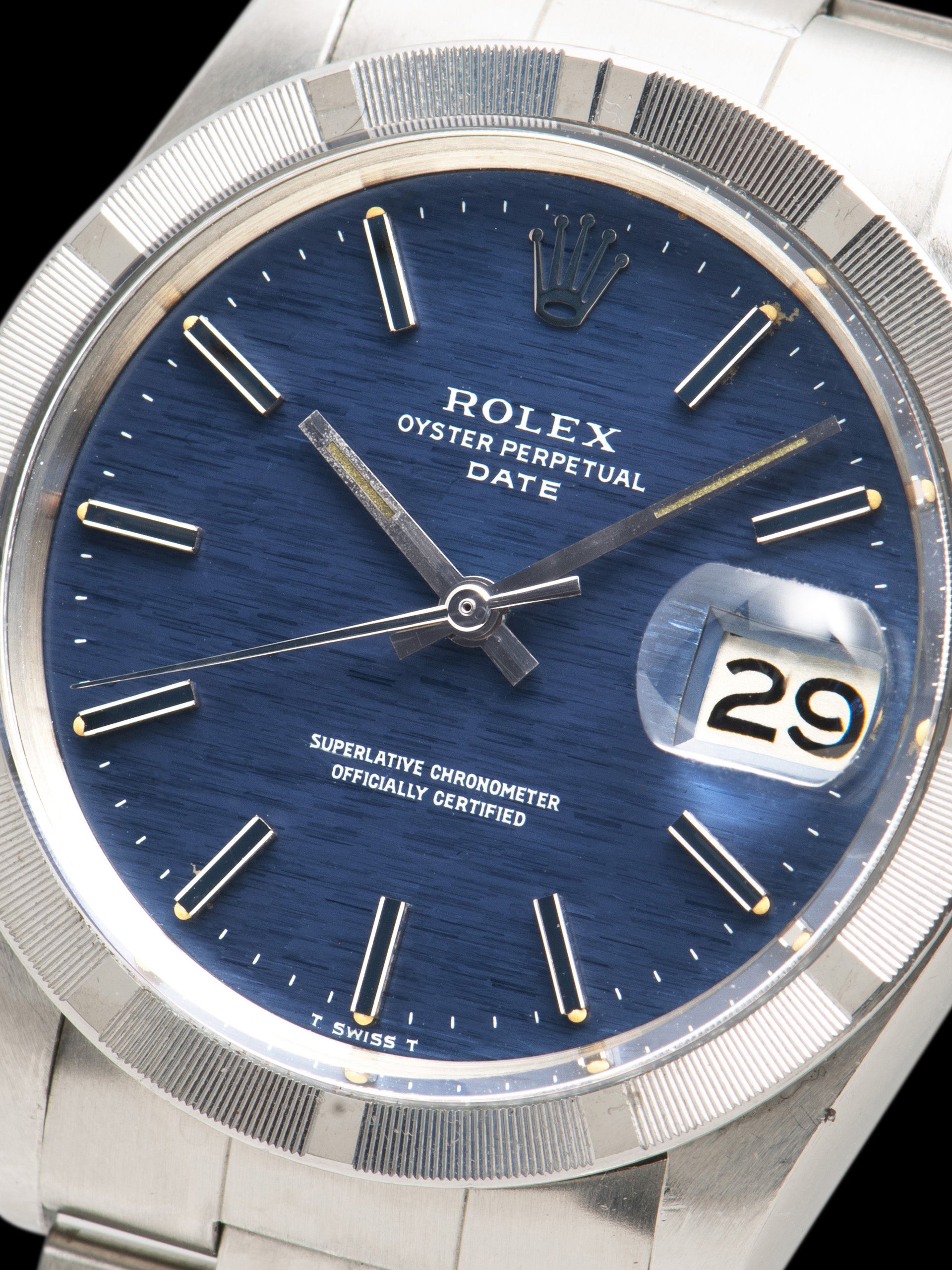 Unpolished* 1972 Rolex Oyster-Perpetual Date (Ref. 1501) Blue Mosaic