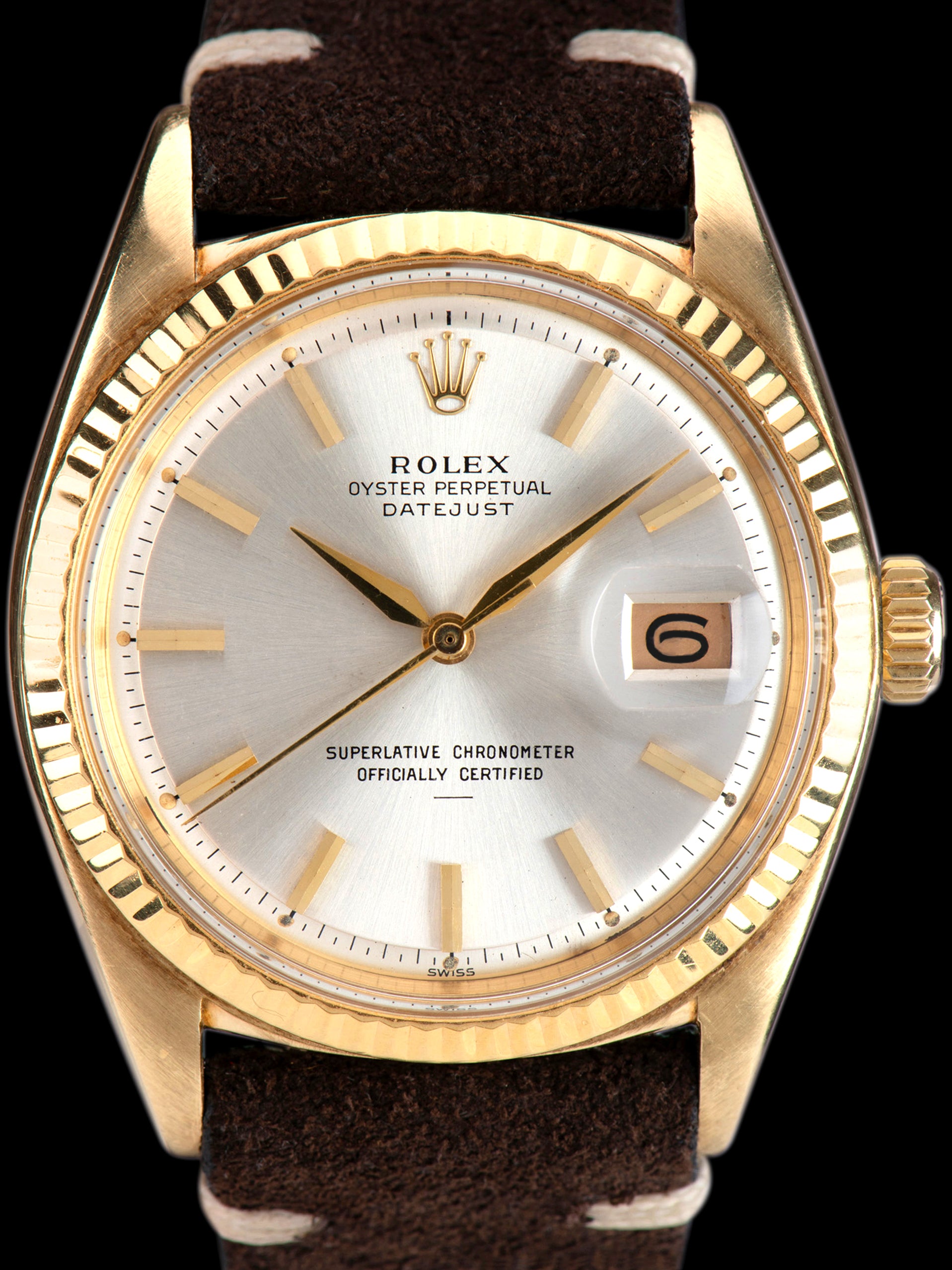 1963 Rolex Datejust 14K YG 1601) Underline Dial