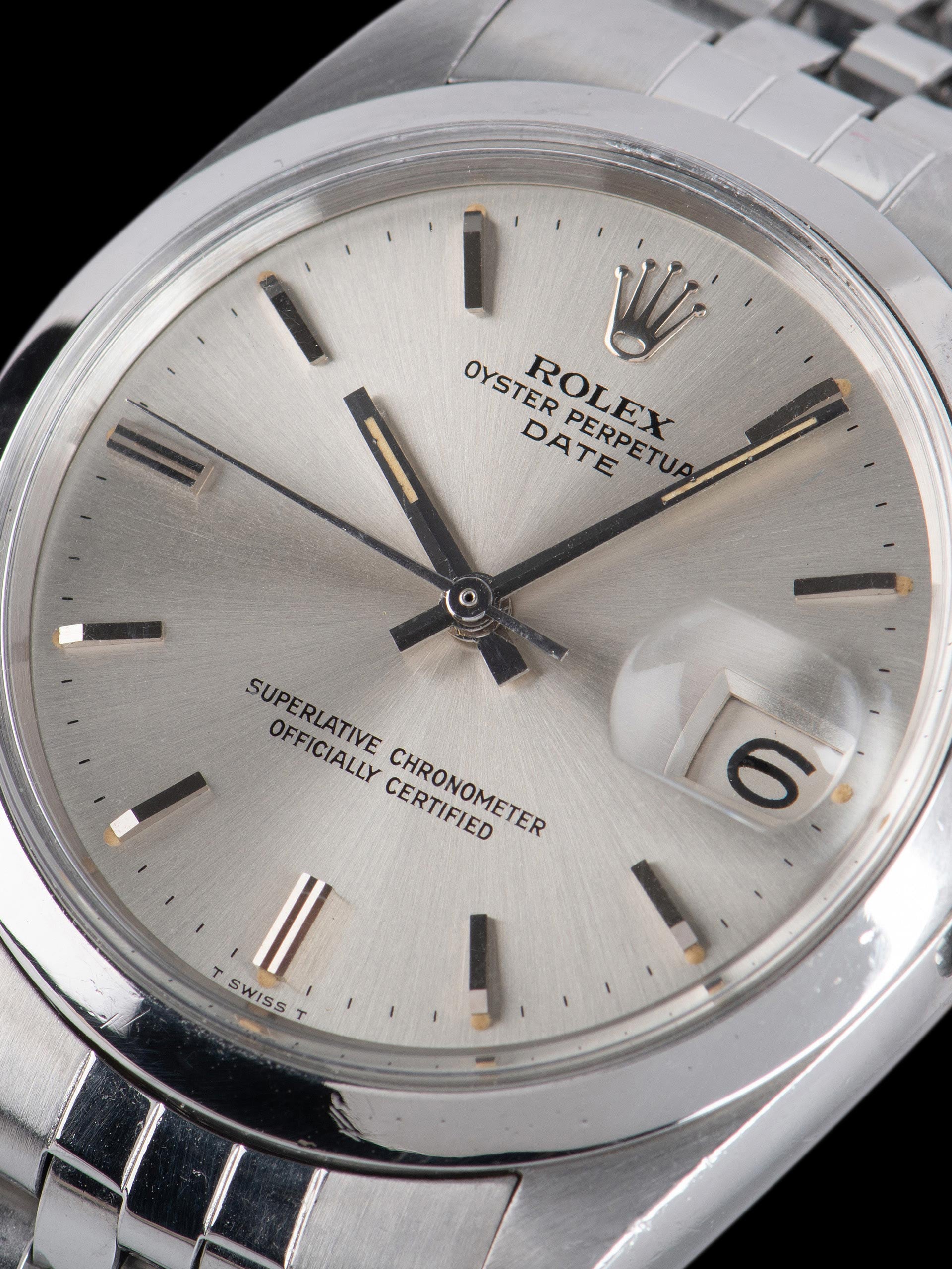 ROLEX OYSTER PERPETUAL DATE シルバー Rolex Oyster Perpetual Date 1500 Silver Soleil Dial