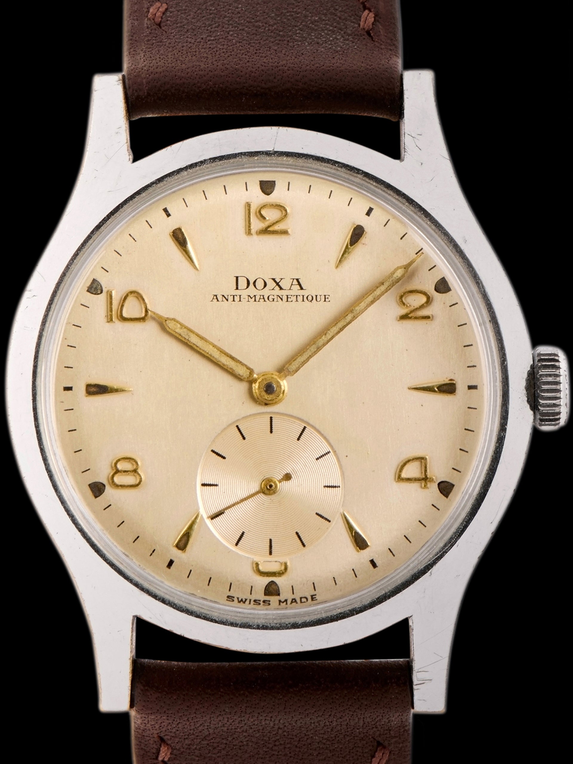 *Unpolished* 1950s DOXA Anti-Magnetique Dress Watch "565-Type" Case